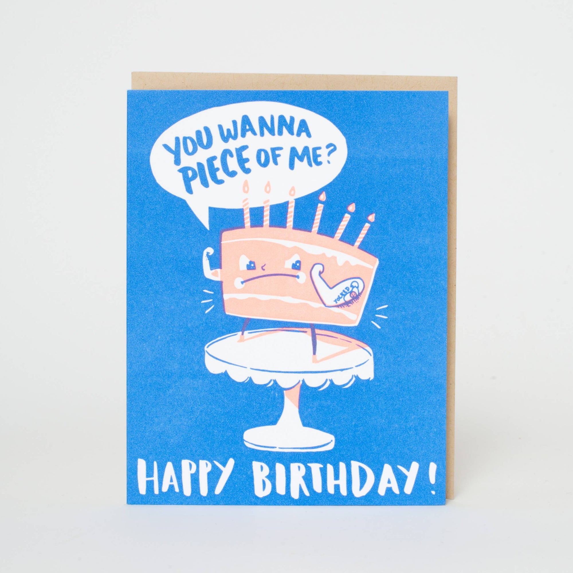 Yolked Birthday Cake Card