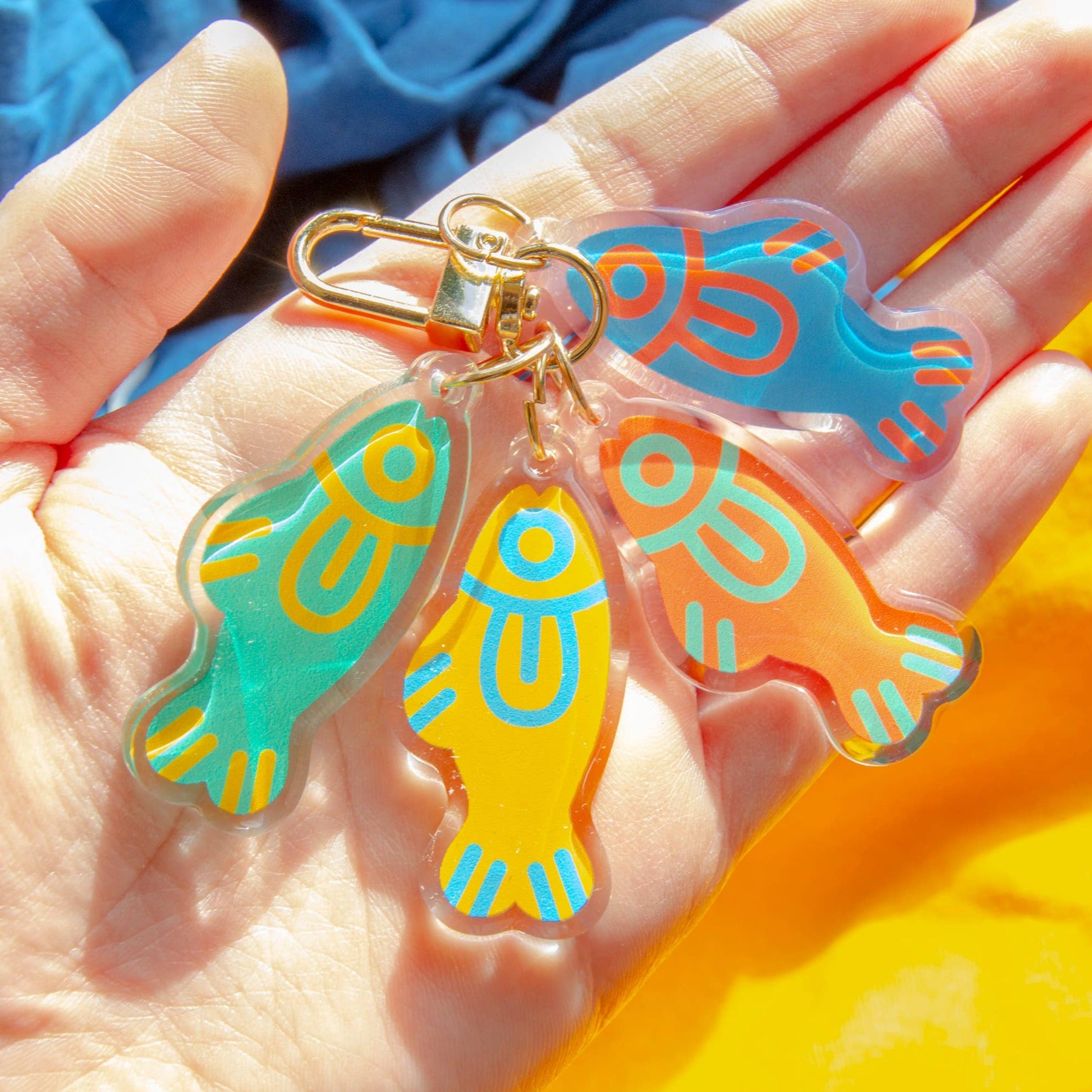 Loud Fishes Clear Acrylic Jingle Keychain