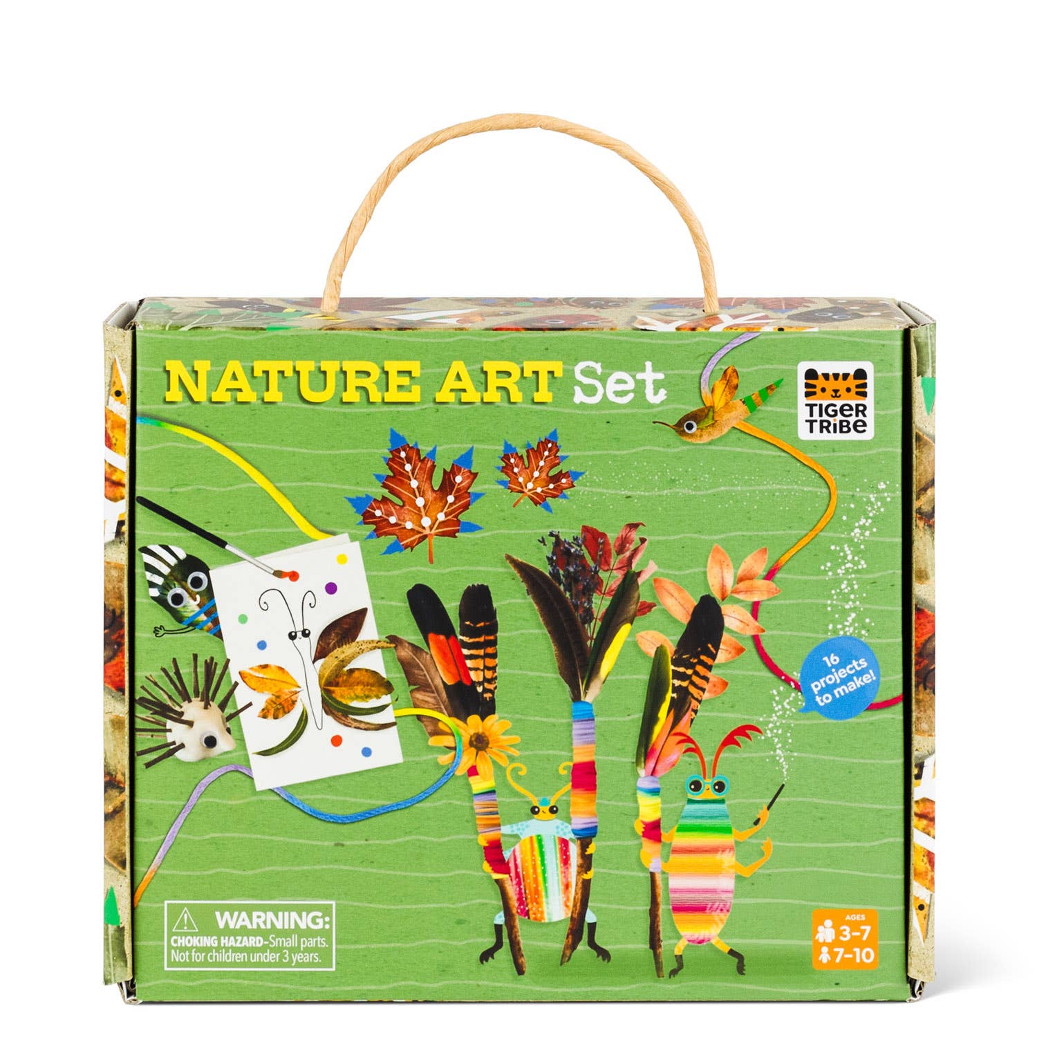 Nature Art Set packaging with colorful illustrations on a green background