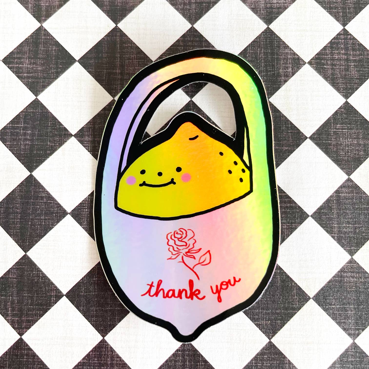 Lemon Thank You Bag sticker