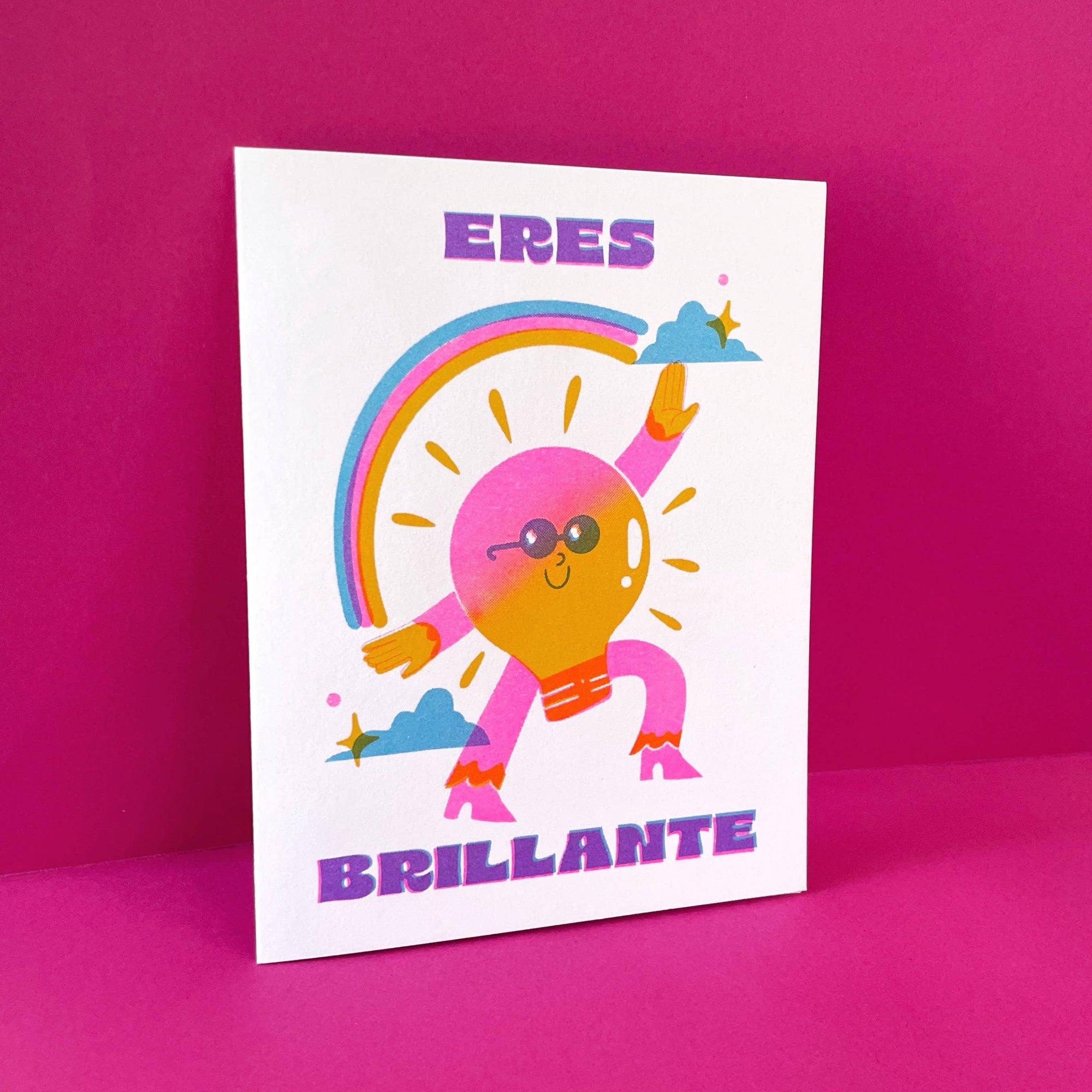 Eres Brilliante - Spanish Language Risograph Card