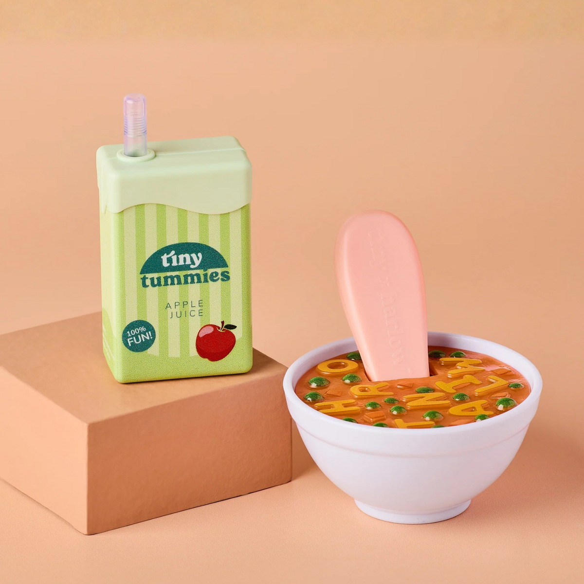 Tiny Tummies Set - Alphabet Soup Bowl & Juice Box