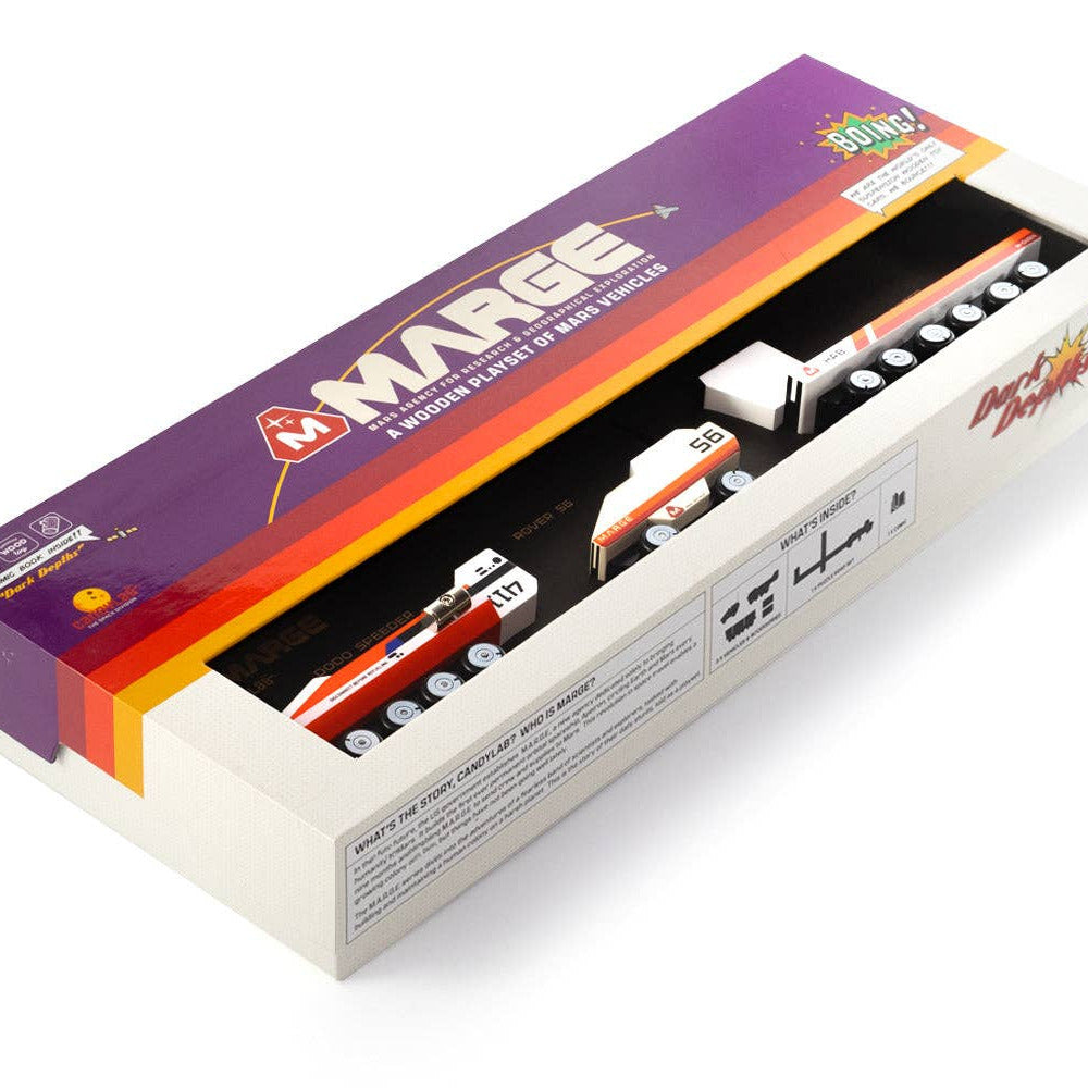 Model car set with packaging on a white background