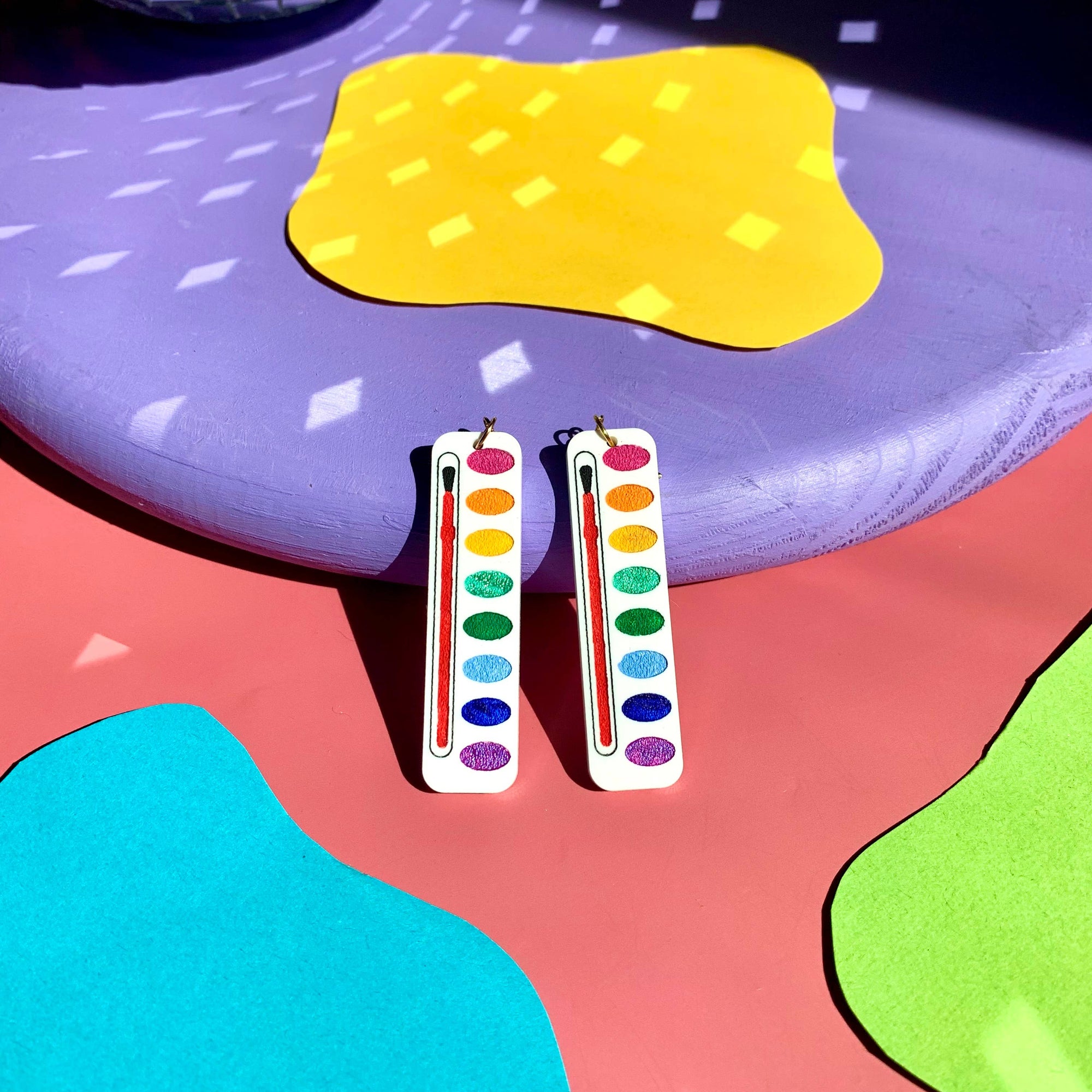 Watercolor Palettes Earrings