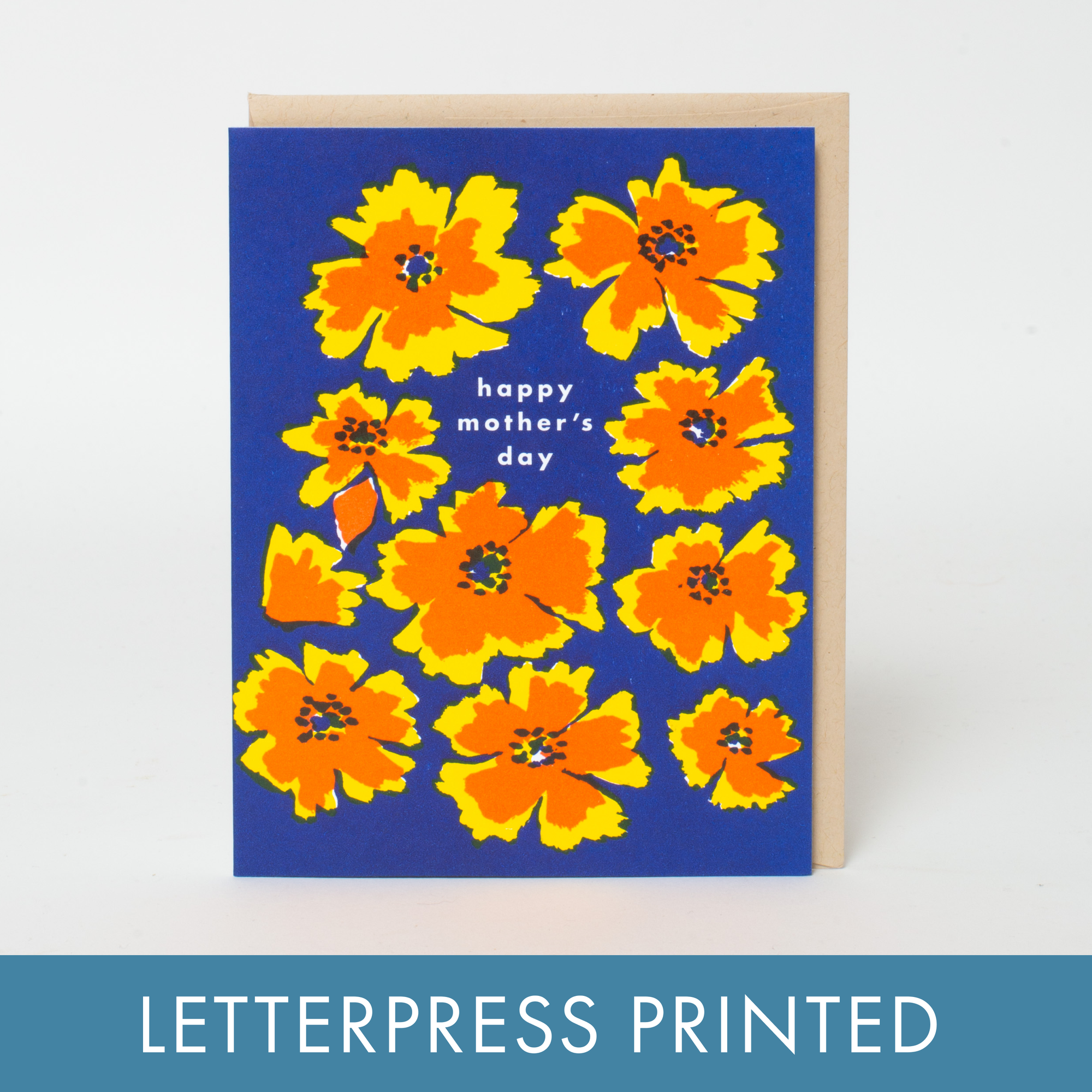 Mother's Day Pansies Letterpress Card