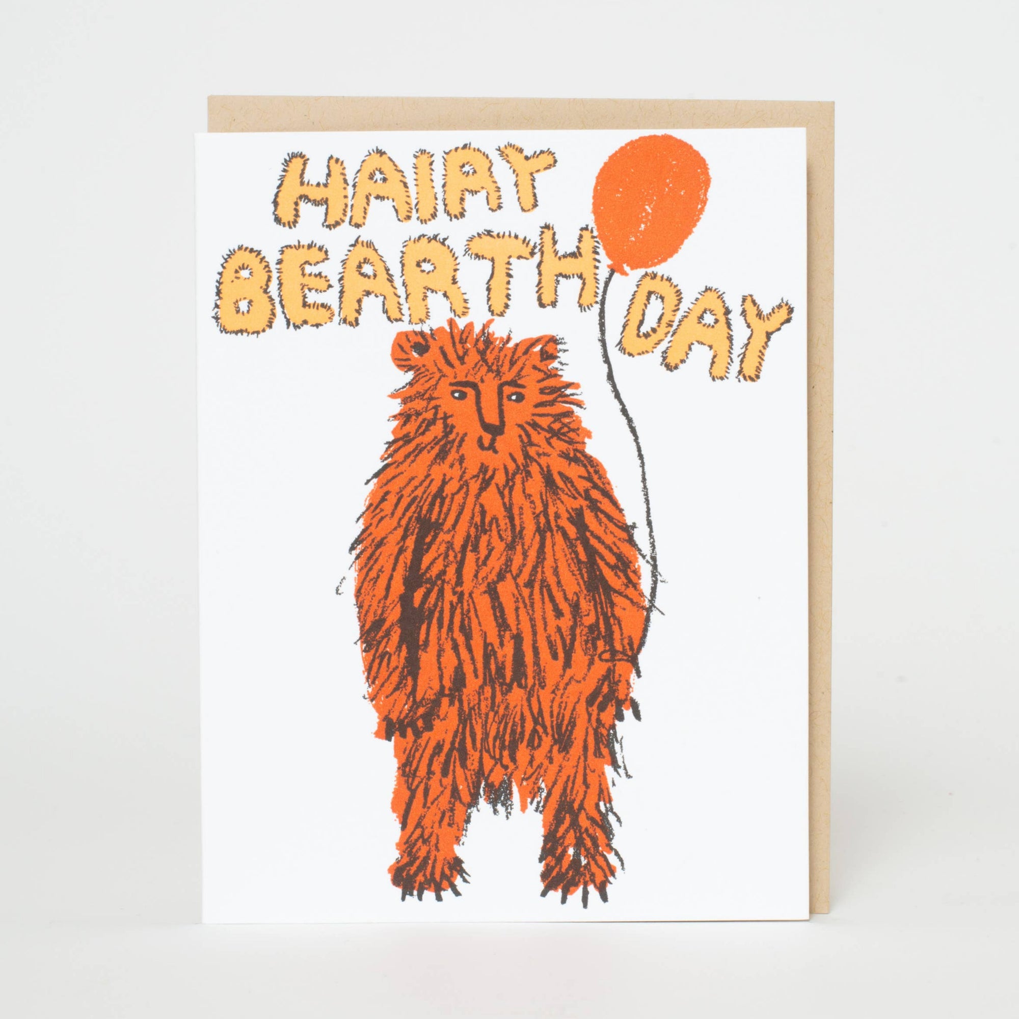 Birthday Bear Letterpress Card