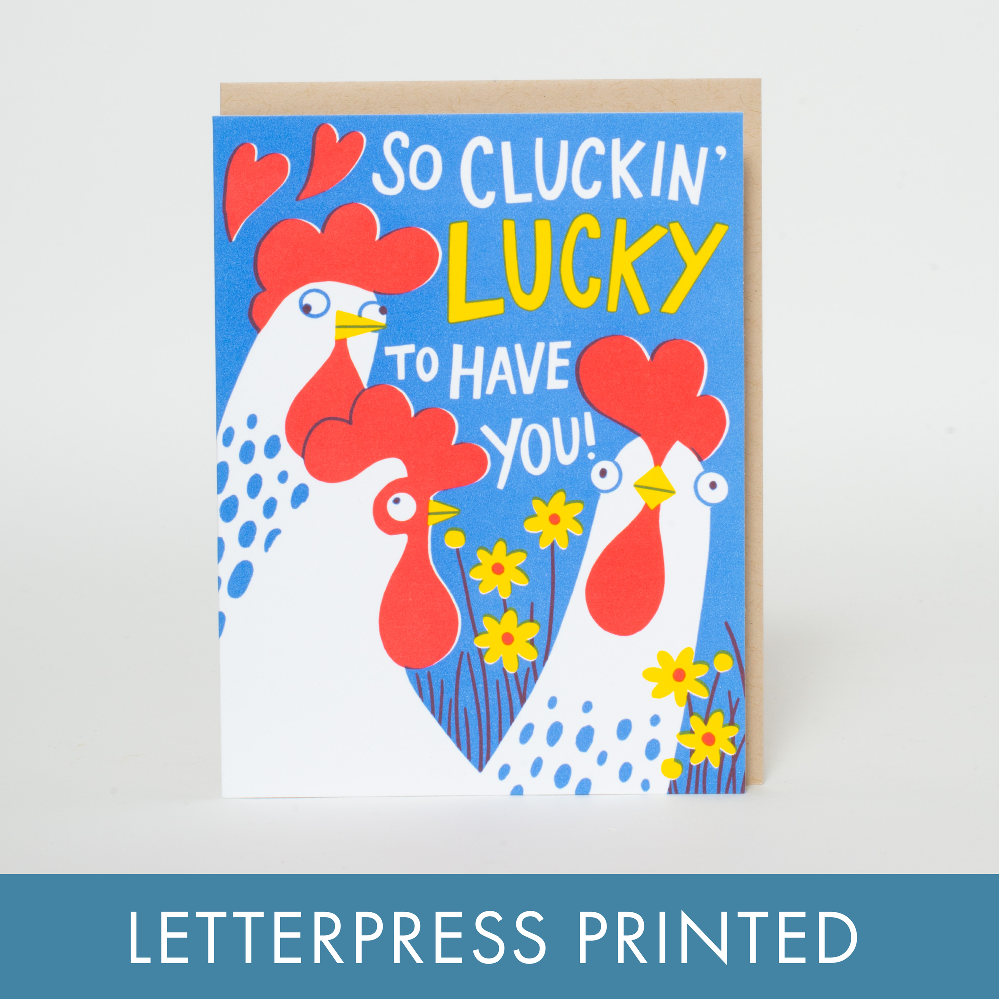 Chicken Love Letterpress Card