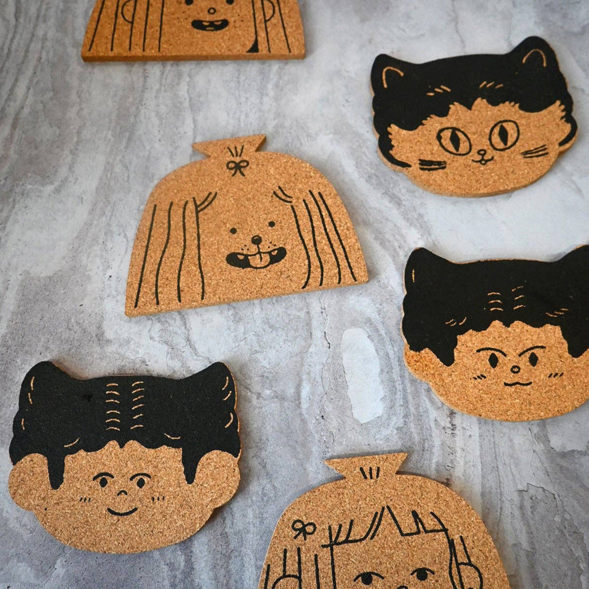 "Dog Person" Set of four cork coasters