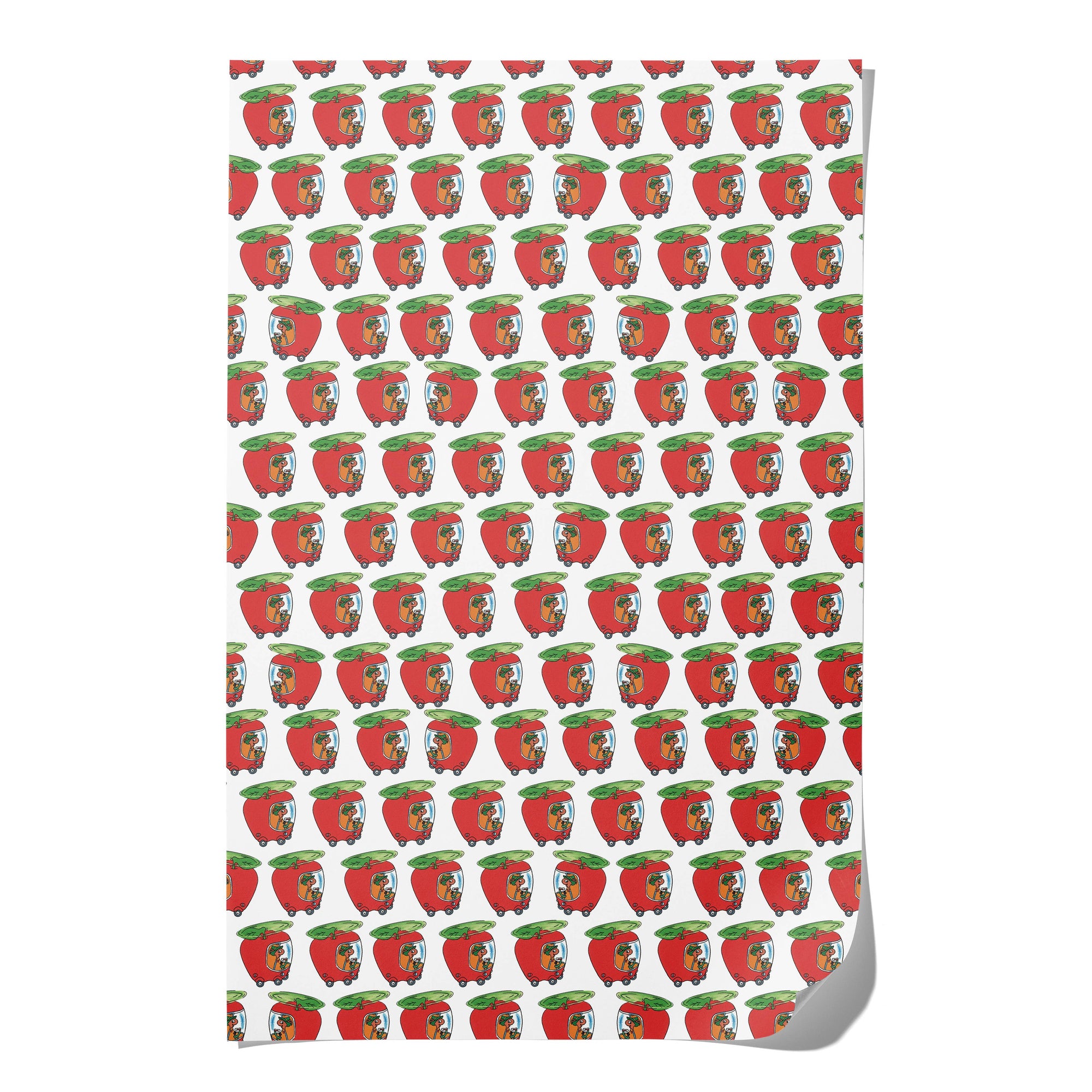 Lowly's Apple Car wrapping paper (roll or sheet)