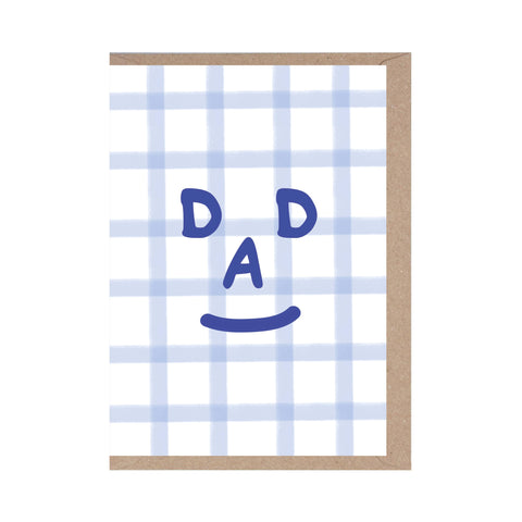 Gingham DAD card - father's day