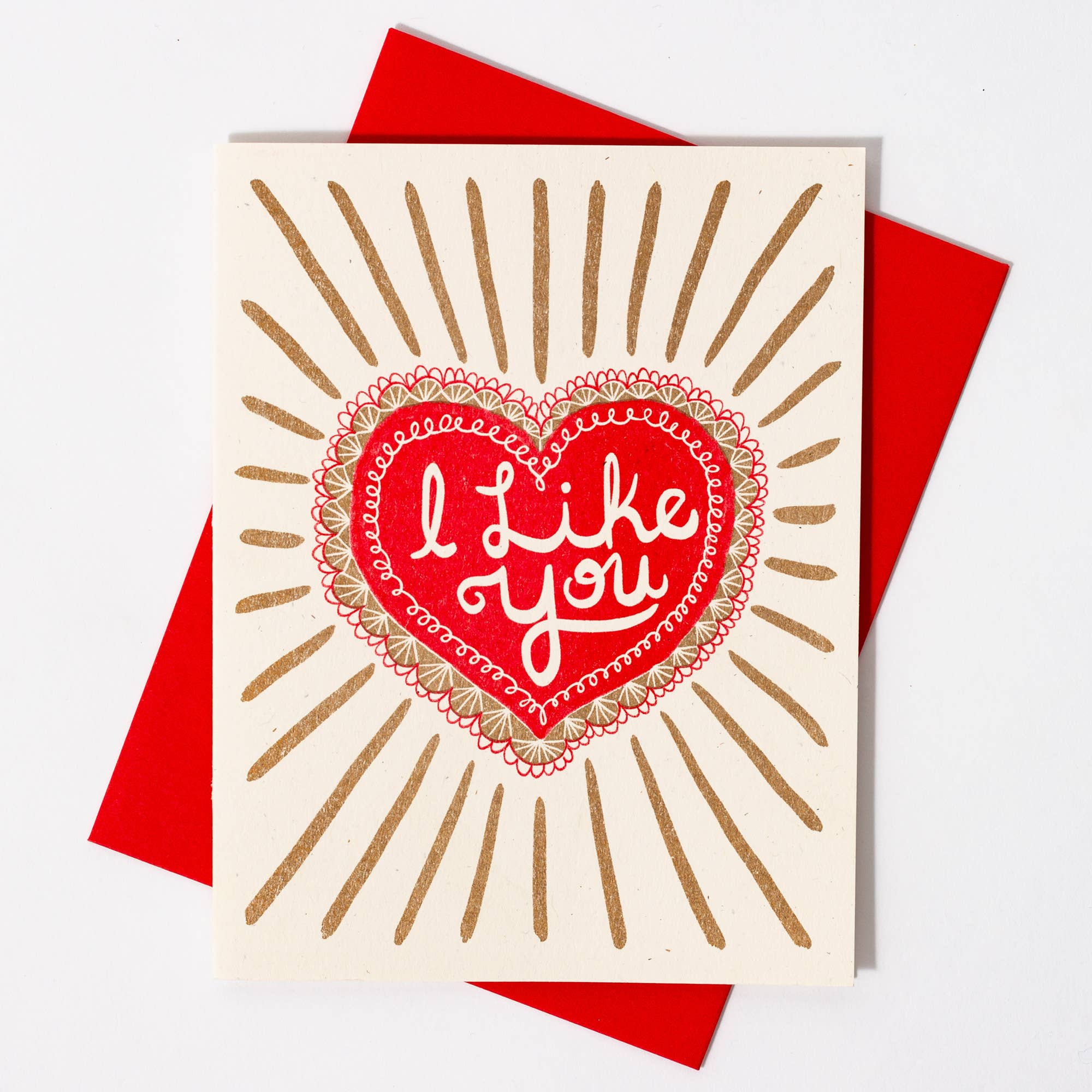 I Like You - Risograph Card