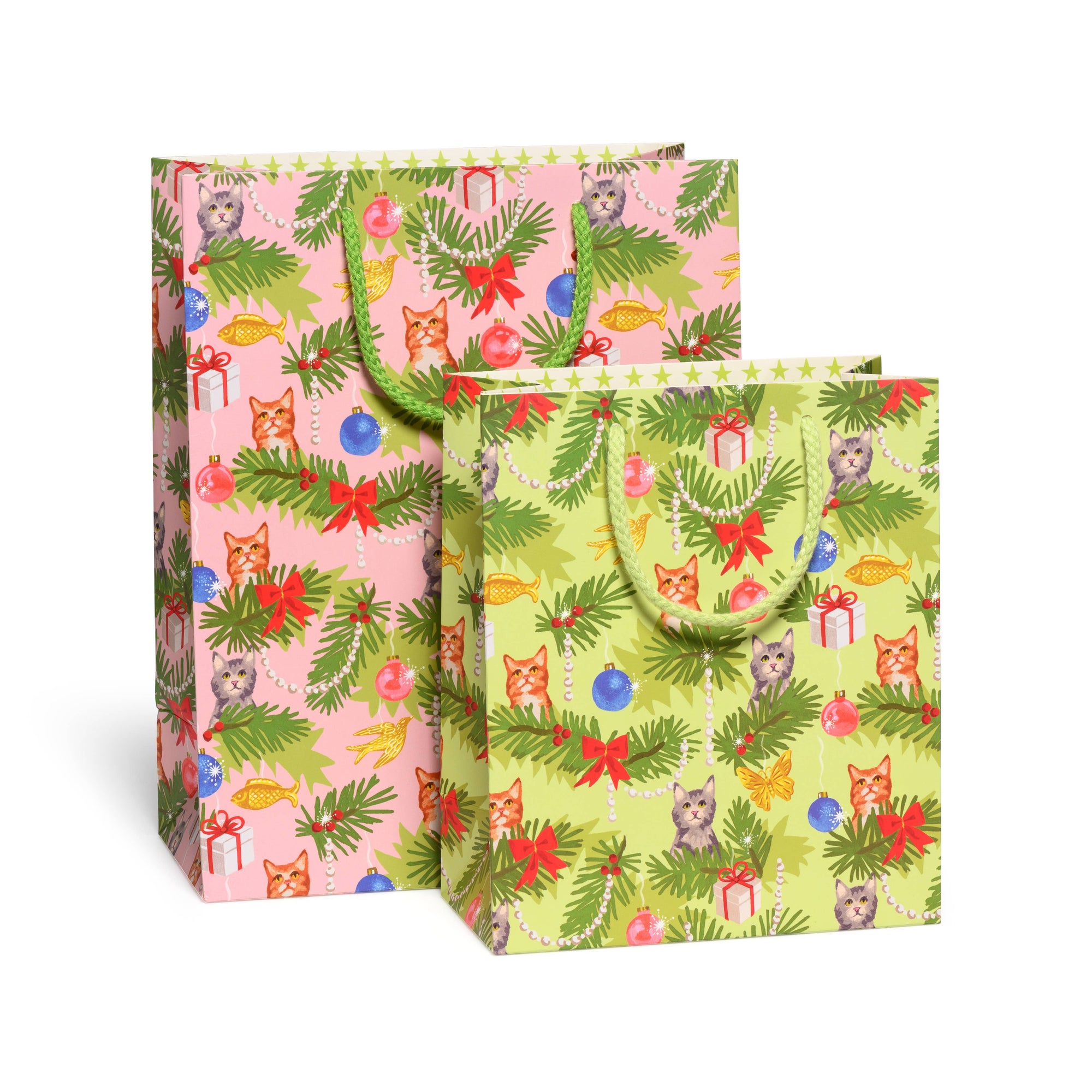 Christmas Cats medium gift bag: medium