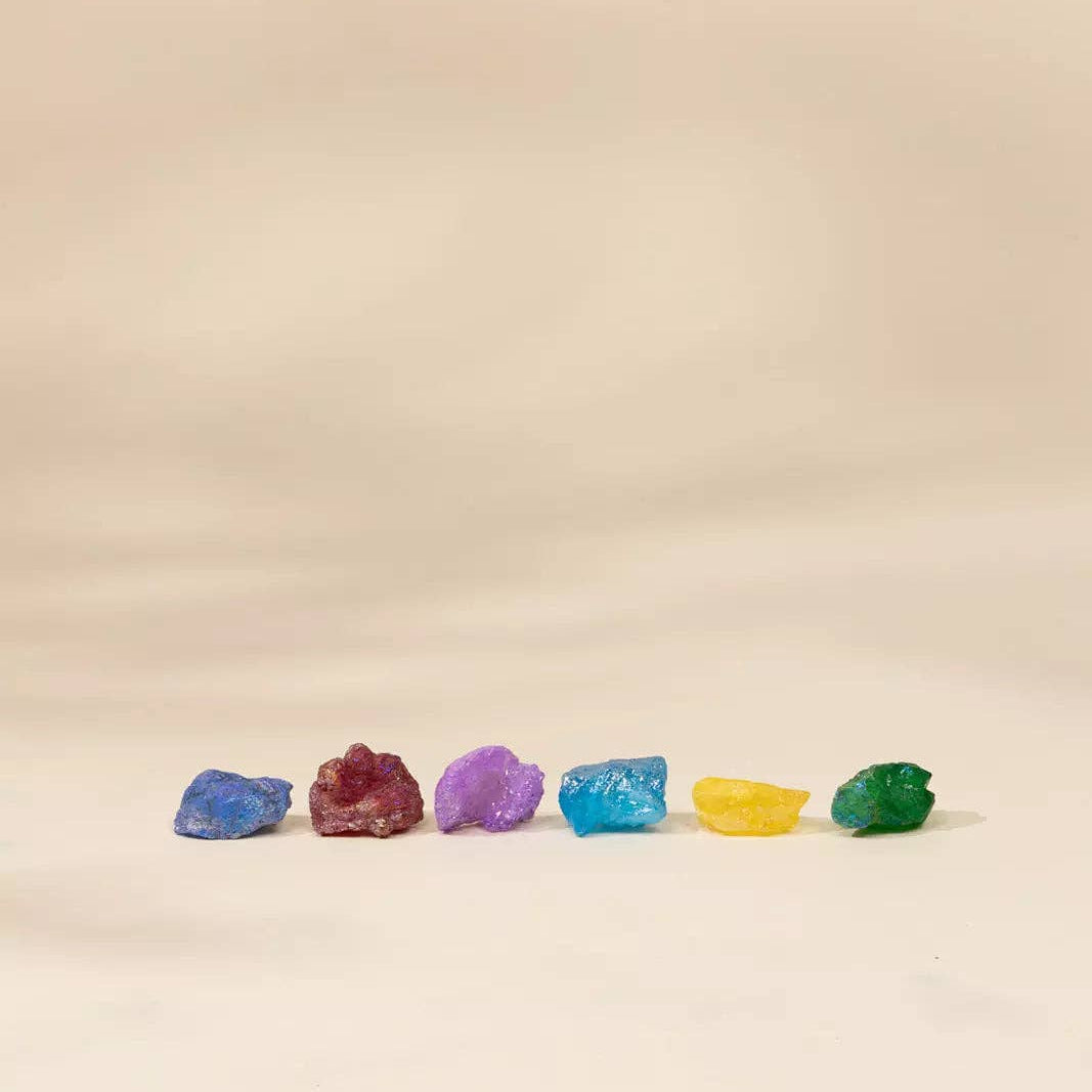 Set of 6 collectible Minerals - Geodes & Points