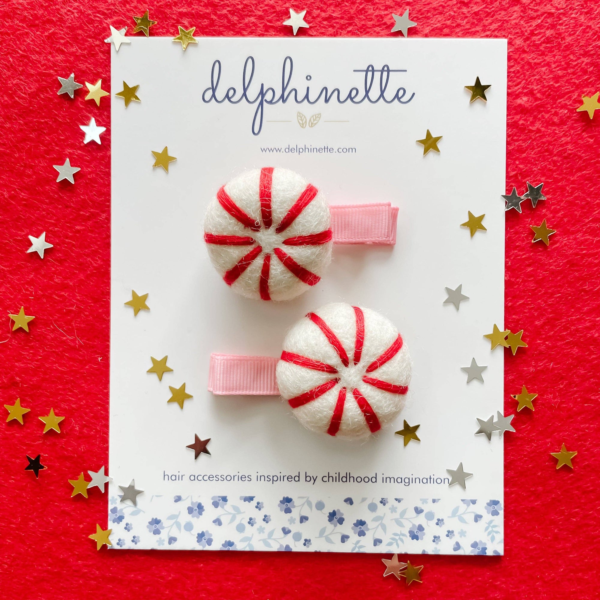 Mini Peppermint Hair Clip Set