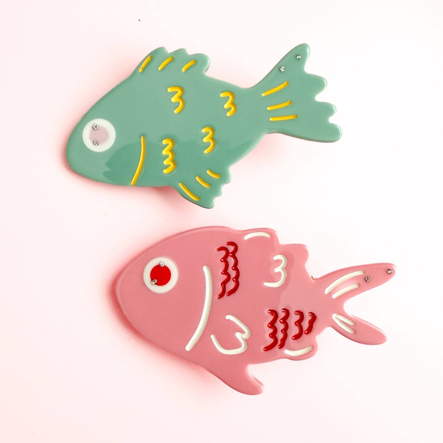 Pink Fish Alligator Hair Clip