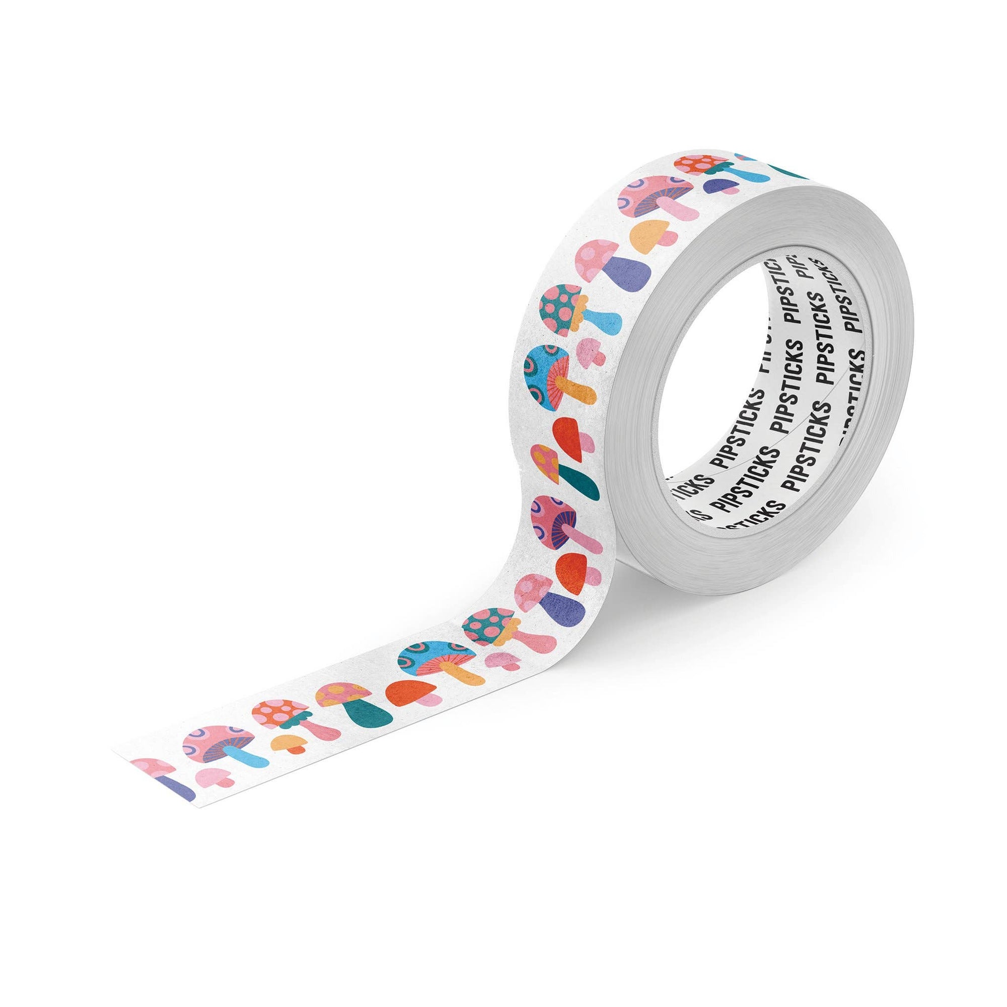 Decorative tape with colorful designs on a white background