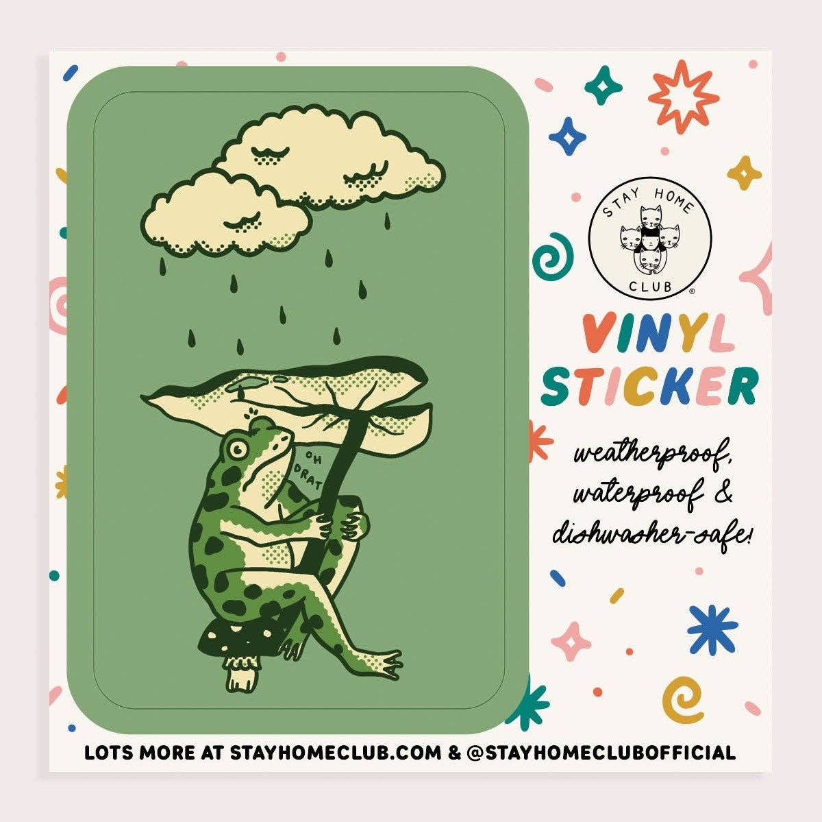 Leaf Umbrella Vinyl Sticker