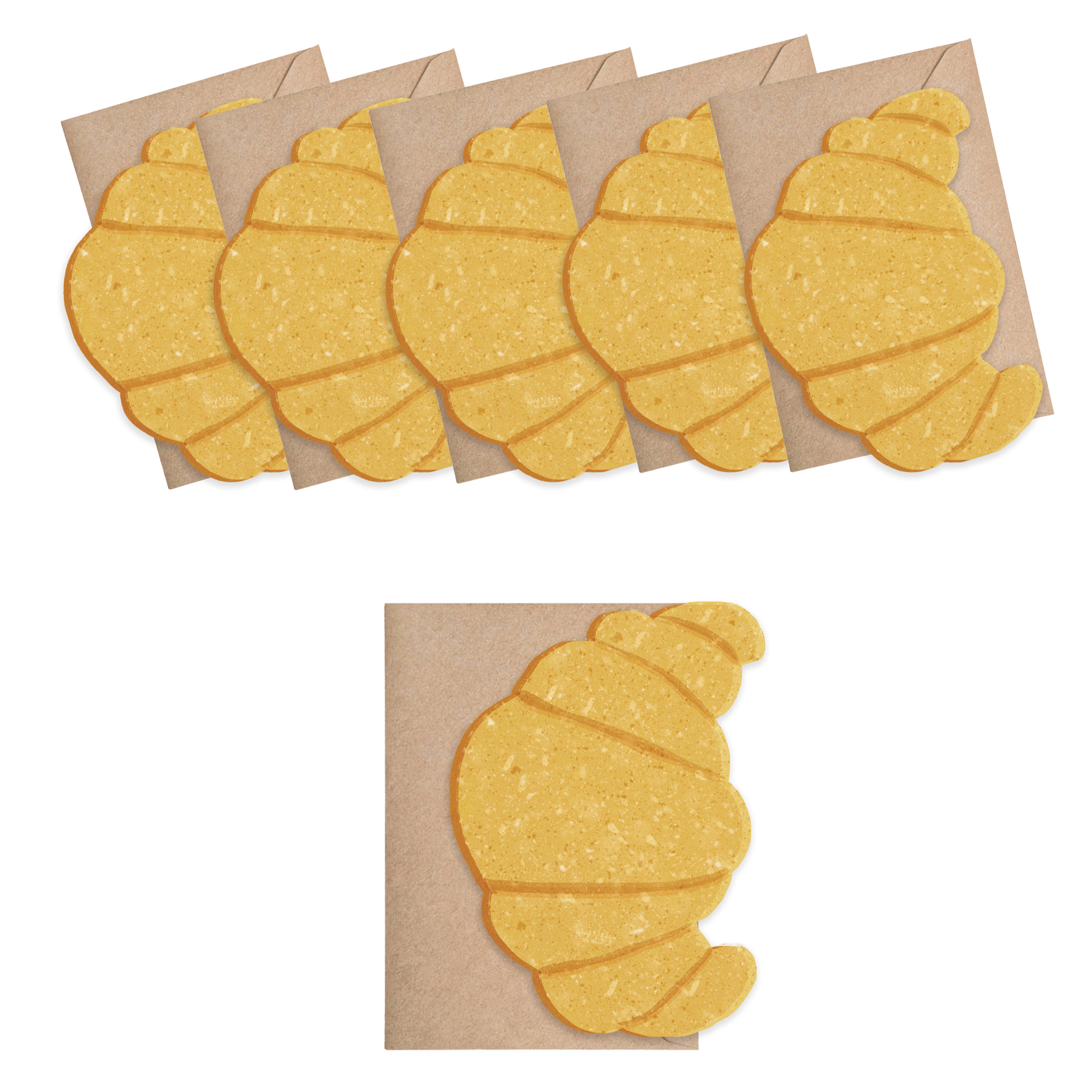 Croissant Mini Cards - box of 6