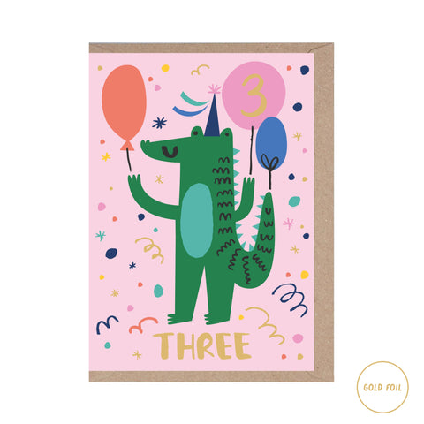 3 - Three - Crocodile - birthday