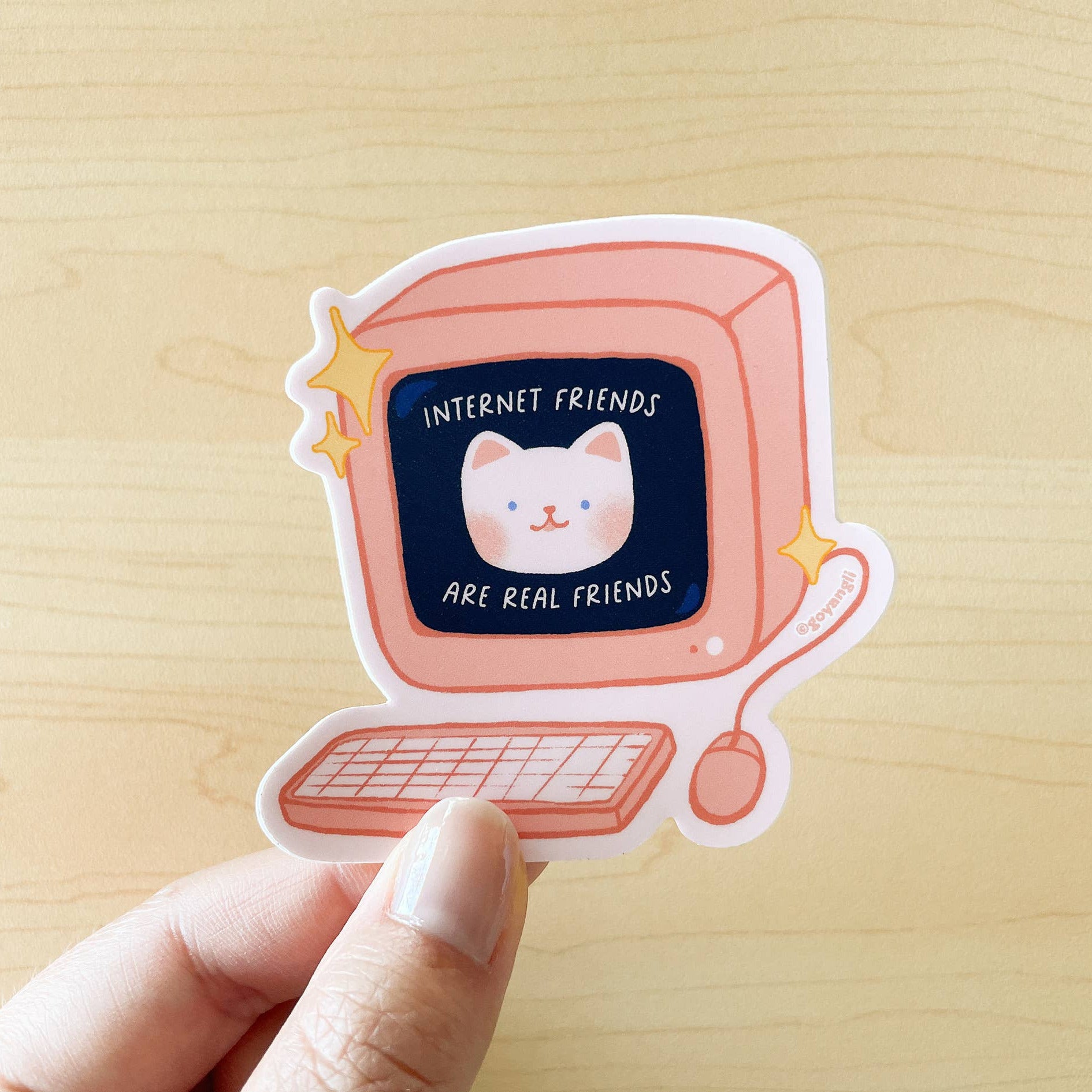 Internet Friends Waterproof Vinyl Sticker