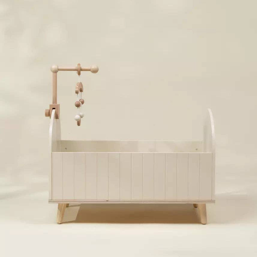Wooden Dolls’ Crib & Accessories