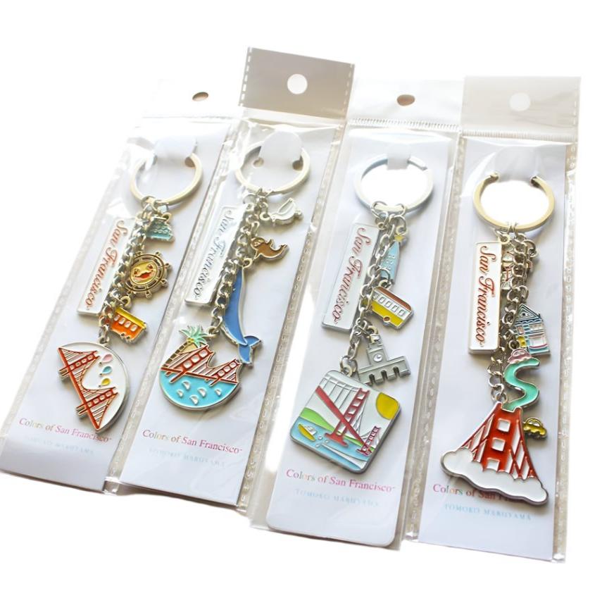 San Francisco Silver Keychains