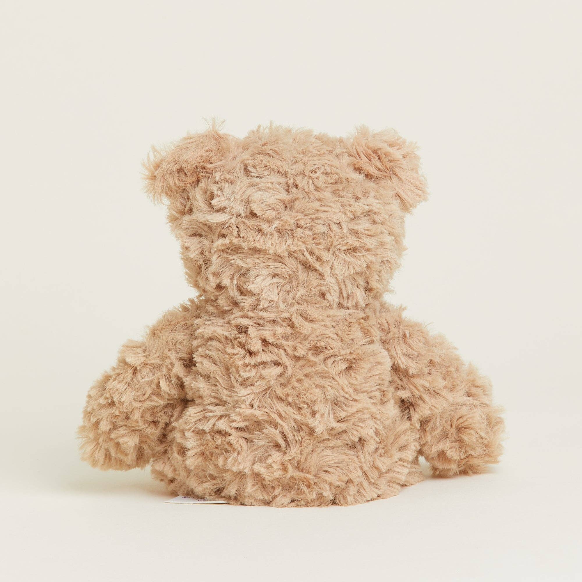Beige teddy bear on a light beige background