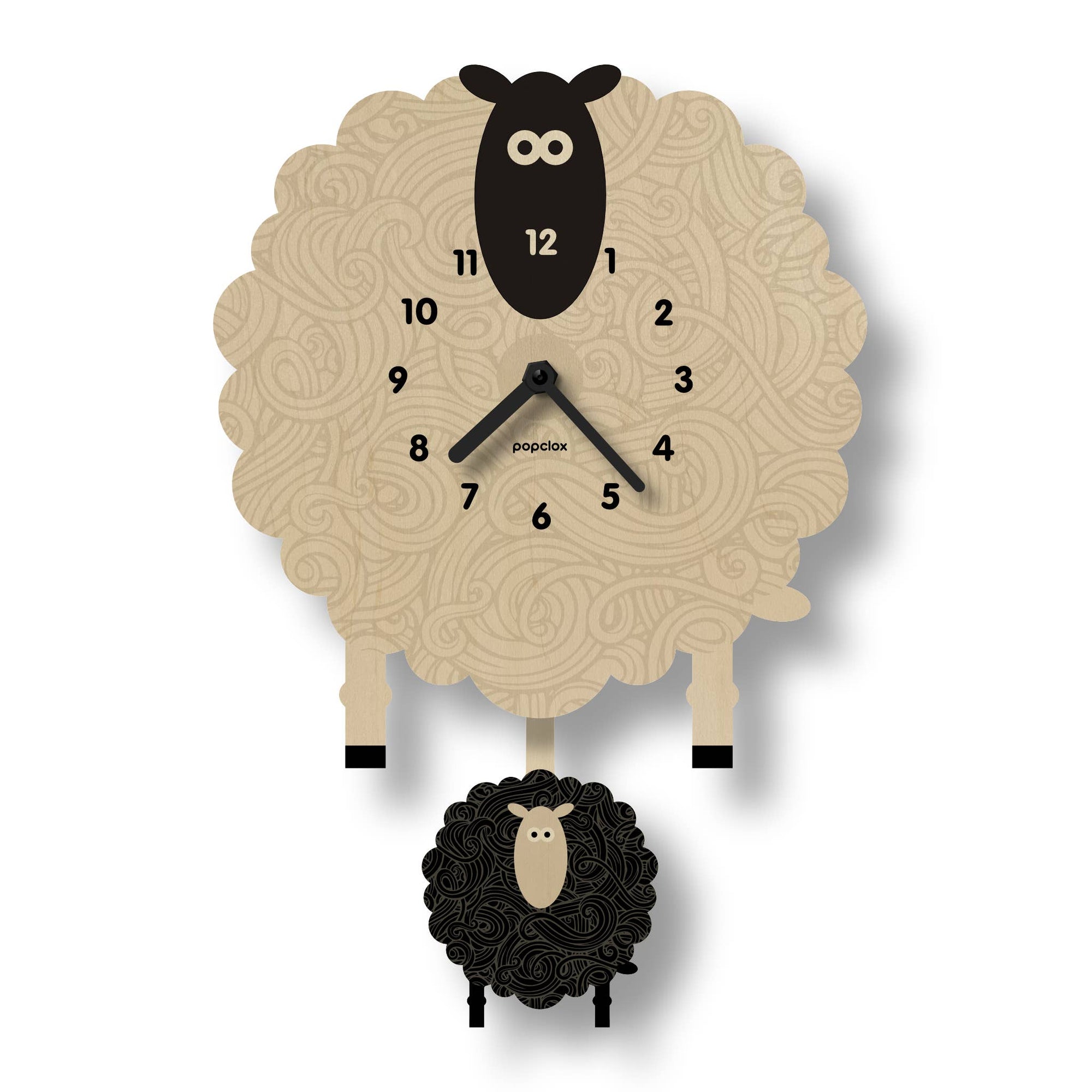 Sheep Pendulum Clock - Wood