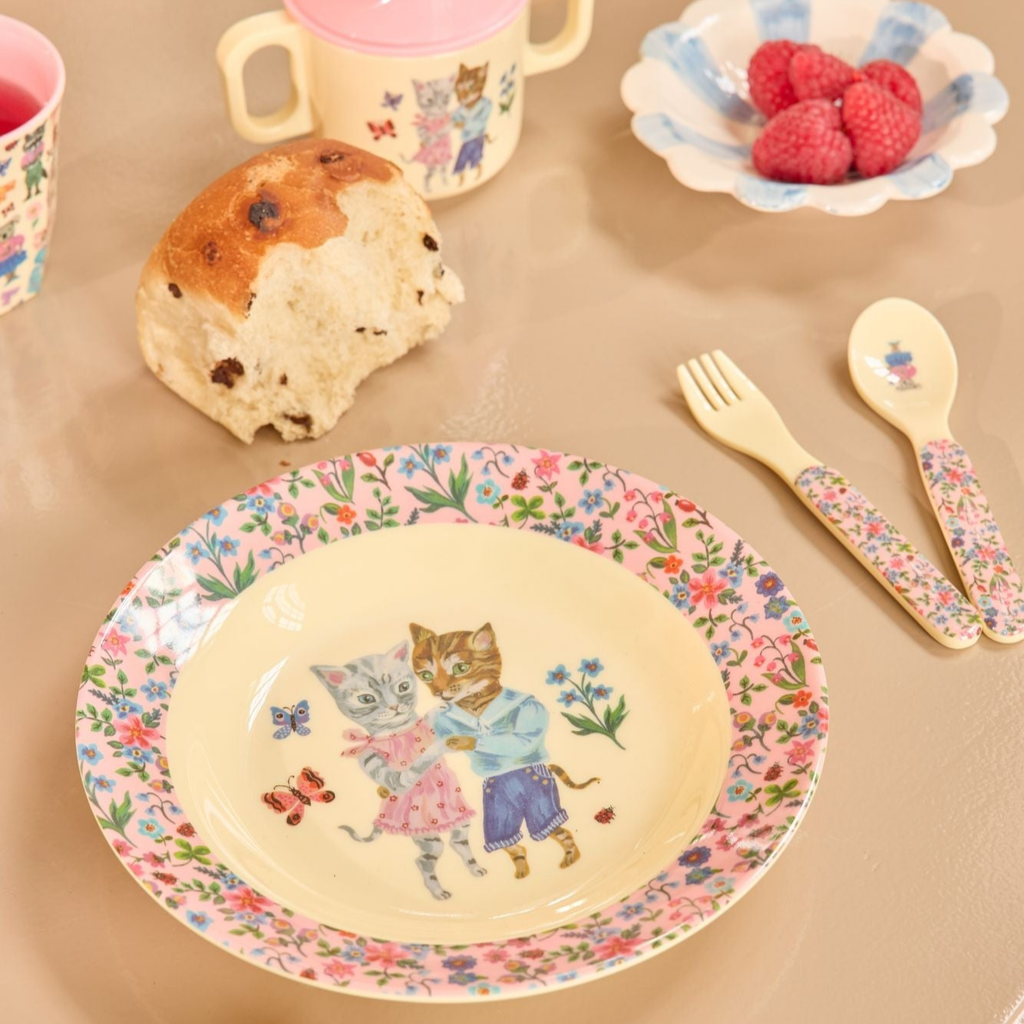 Melamine Kids Bowl | Nathalie Lété Pink Print