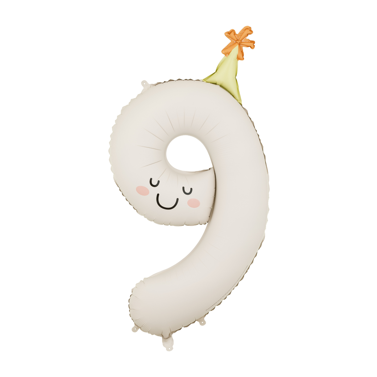 White snake-shaped plush toy with a smiling face on a white background