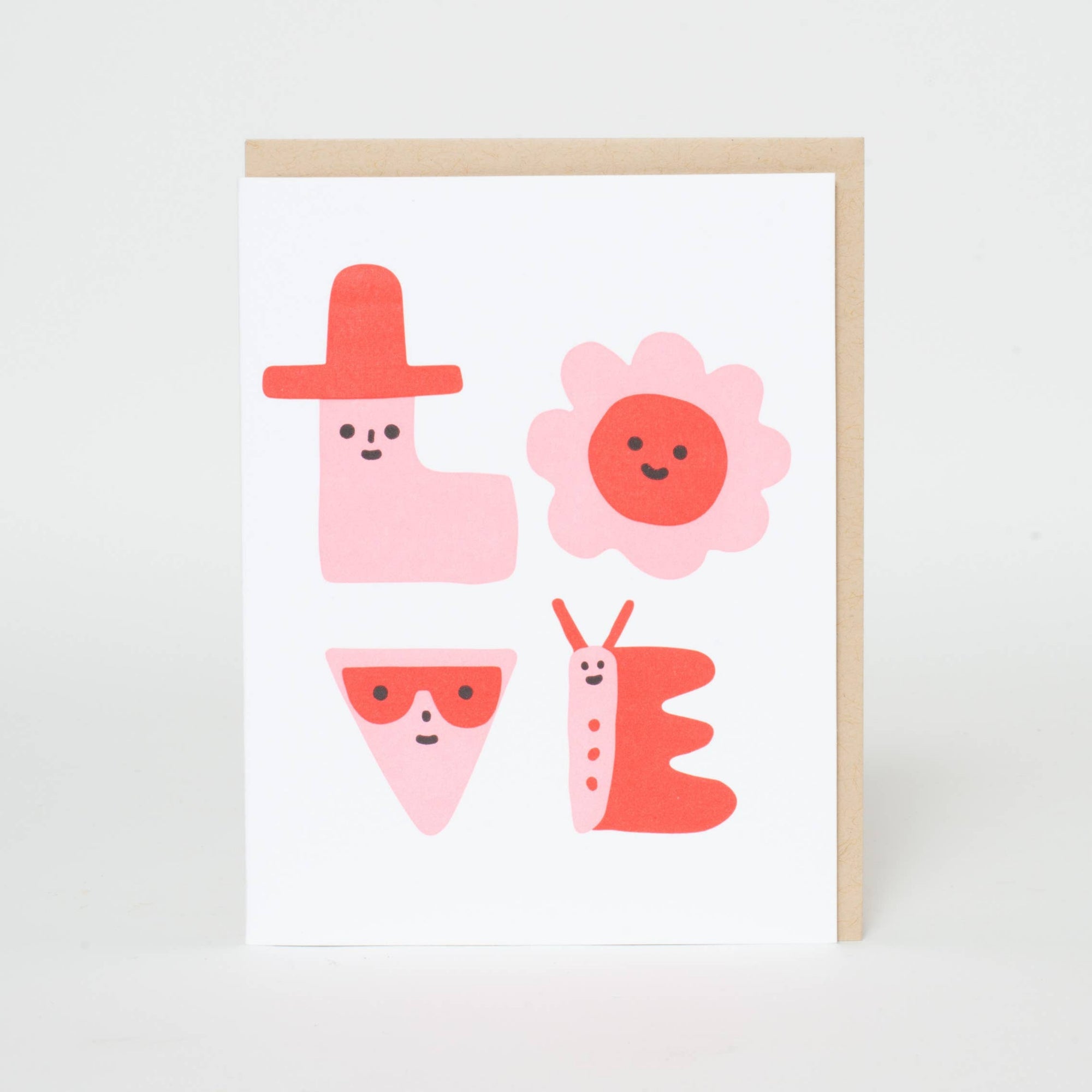 LOVE Characters Letterpress Card - Suzy Ultman