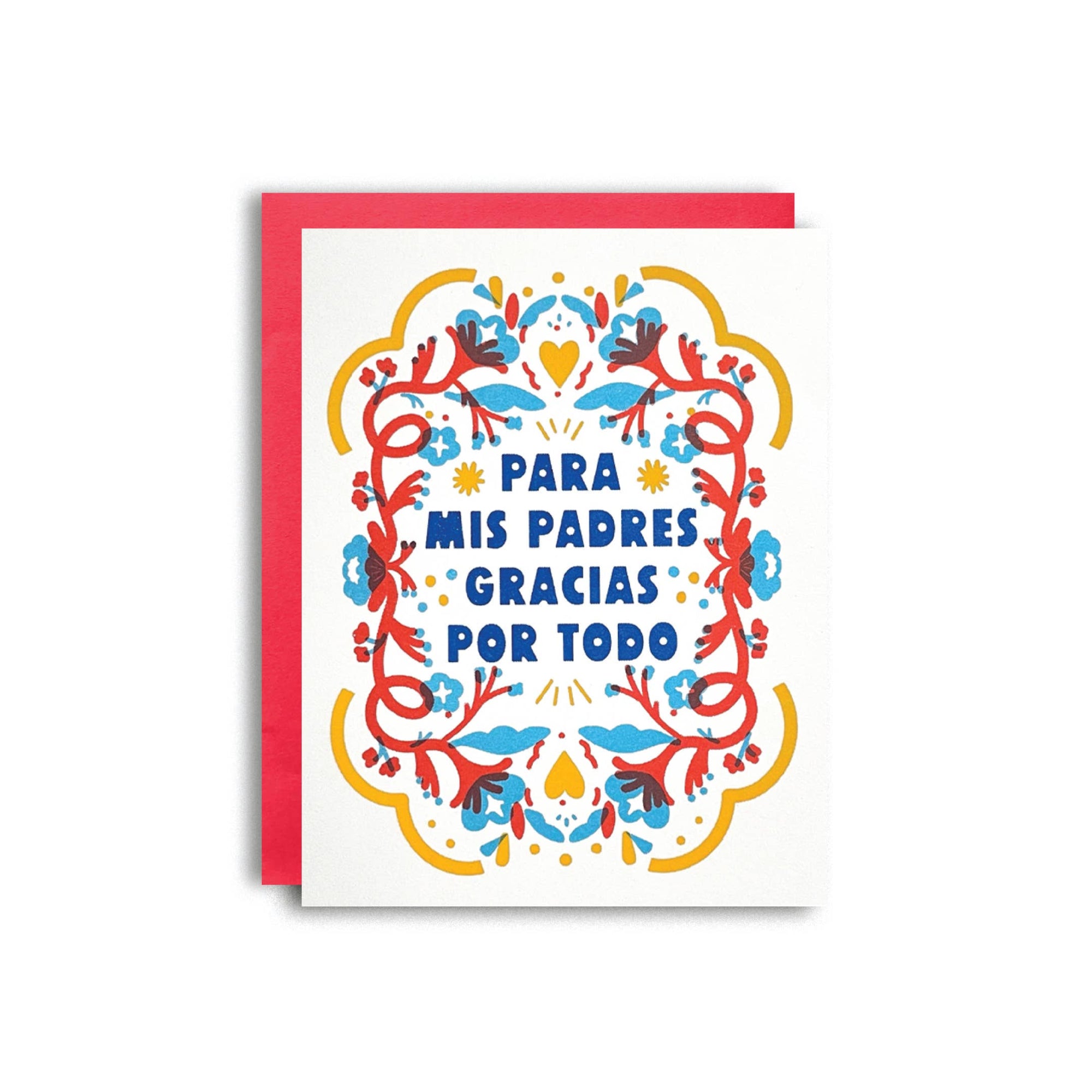 Gracias Padres - Spanish Language Greeting Card