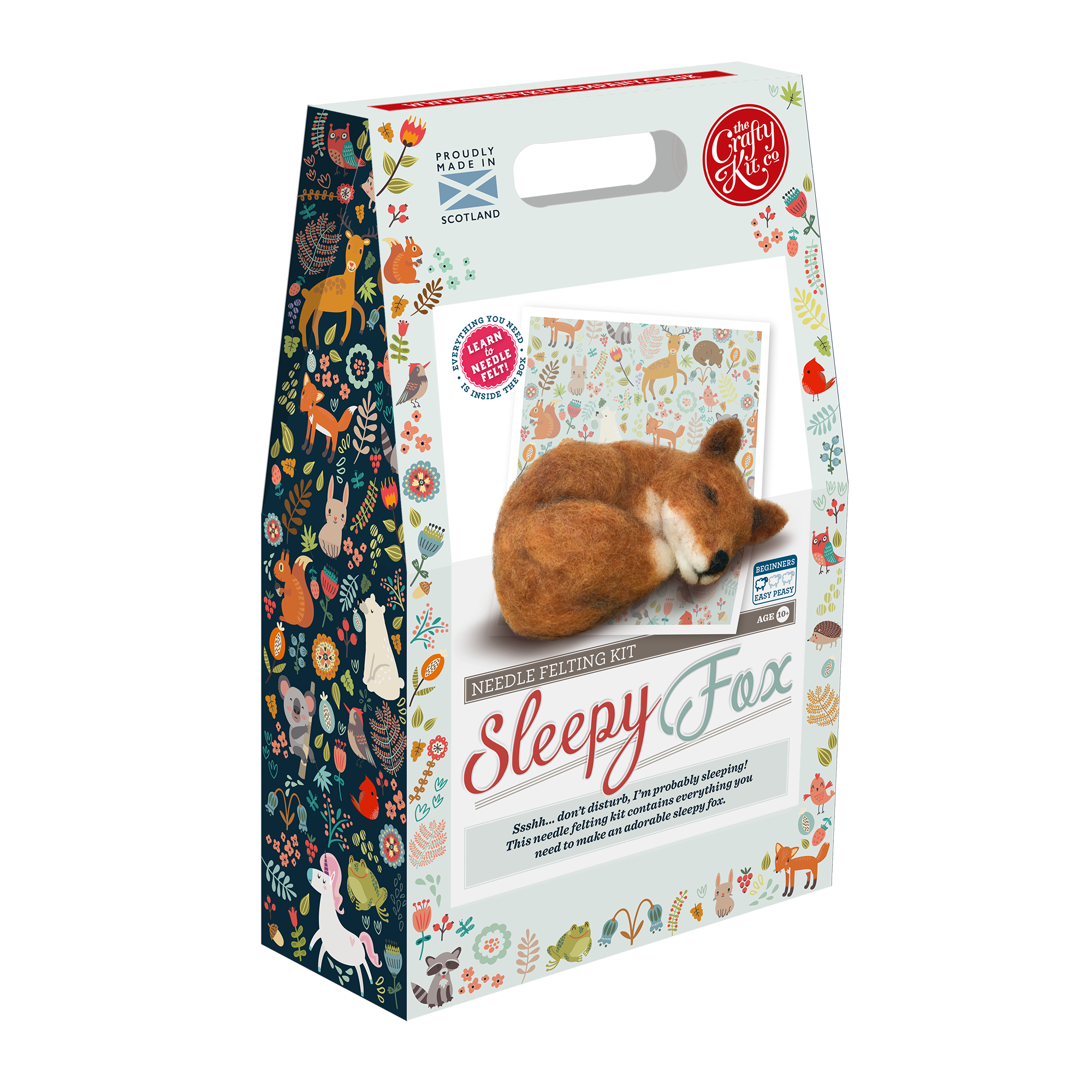 Sleepy Fox Needle Felting Craft Kit