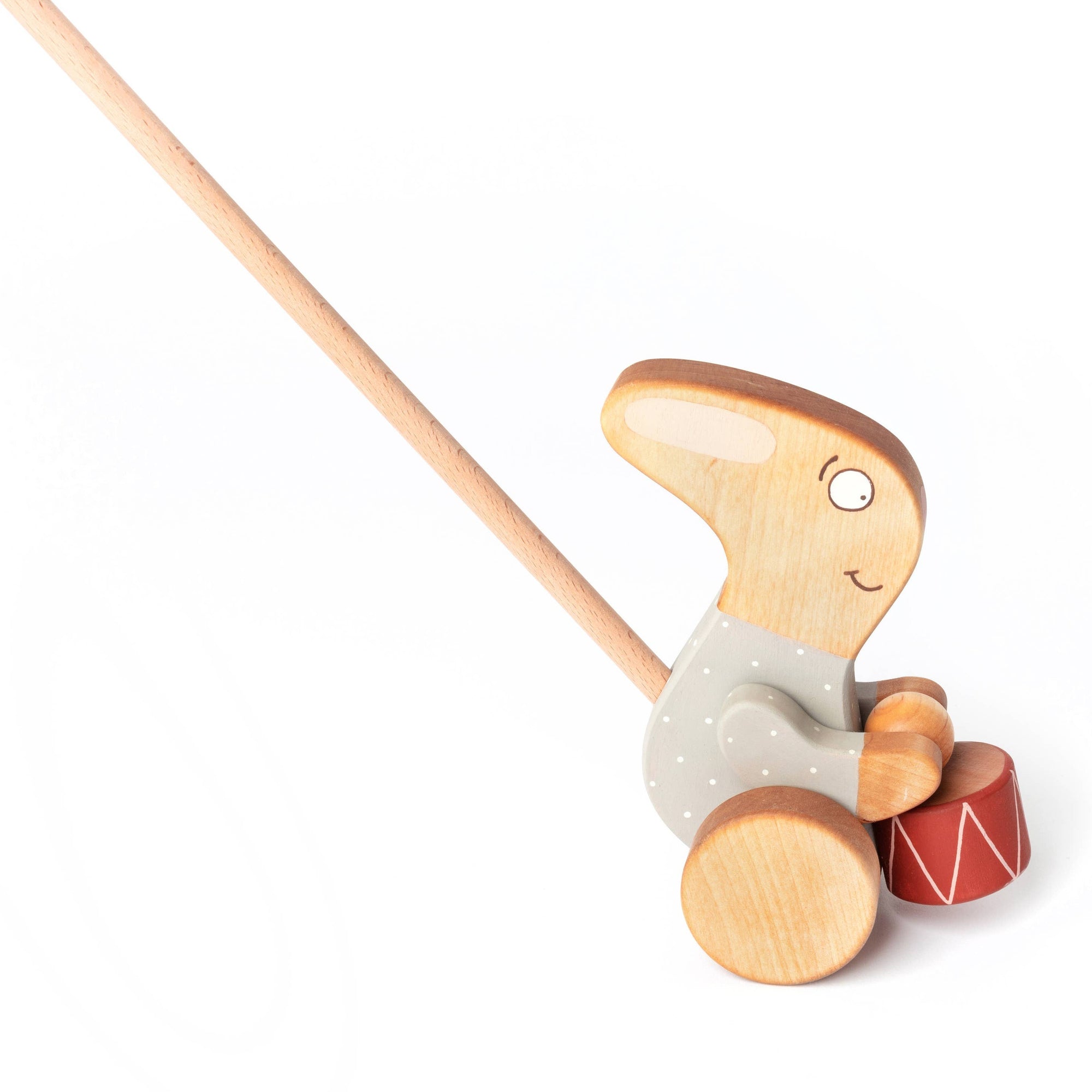 Push Toy Rabbit with a Drum