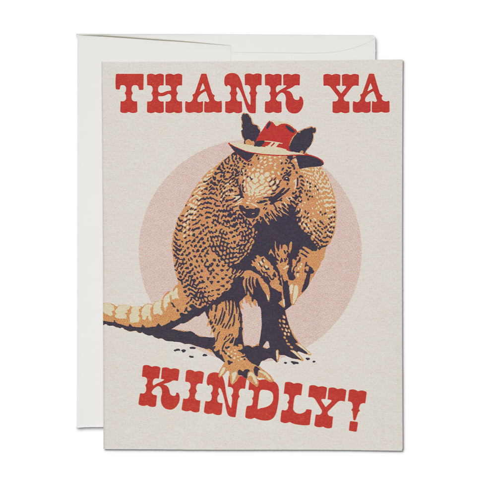 Thank Ya Kindly thank you card - Caroline Clark -Box of 8