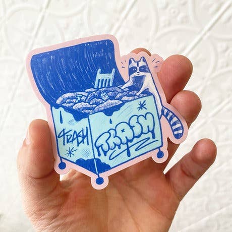 Sticker - treasure hunter raccoon