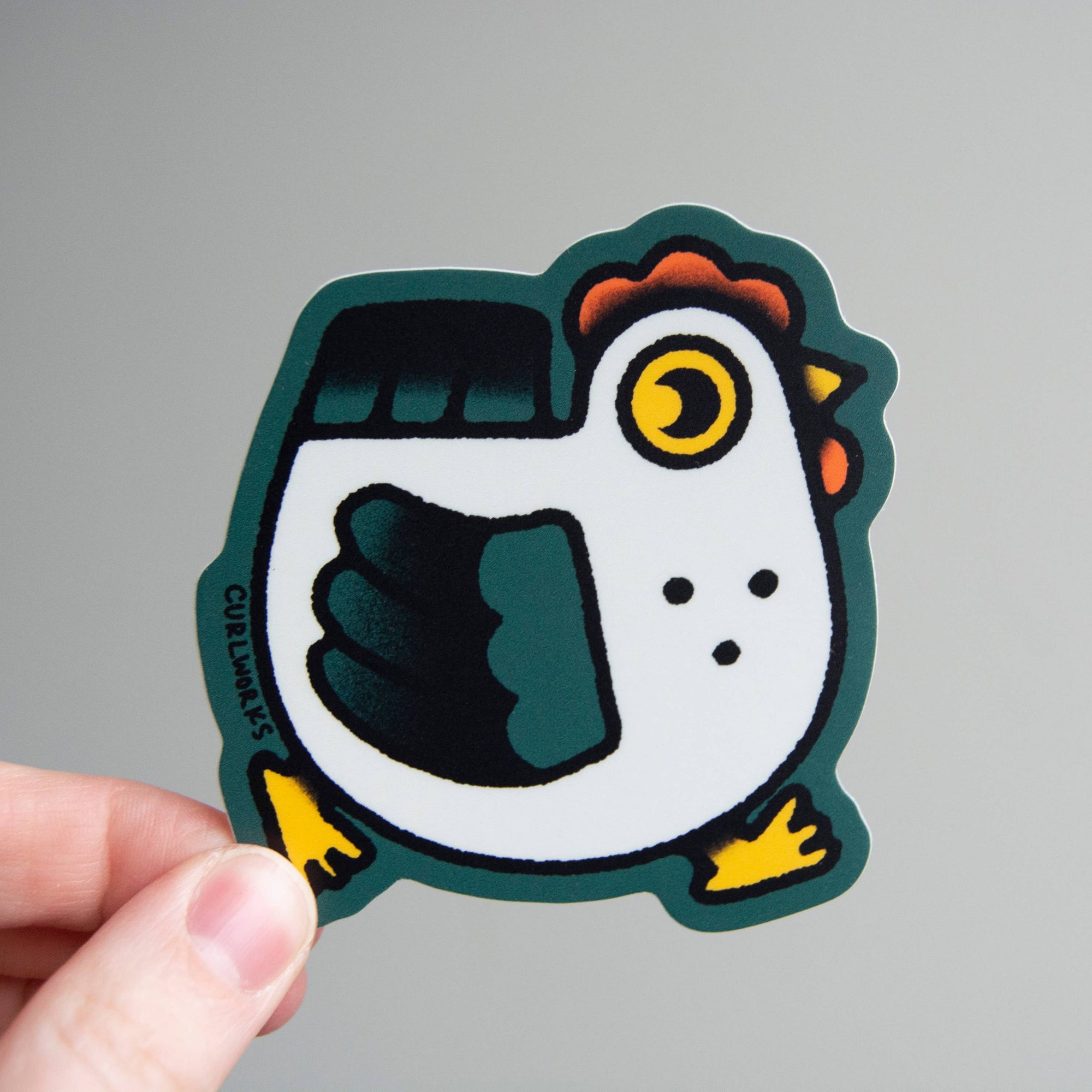 Chicken on the Move - 3" Vinyl Sticker