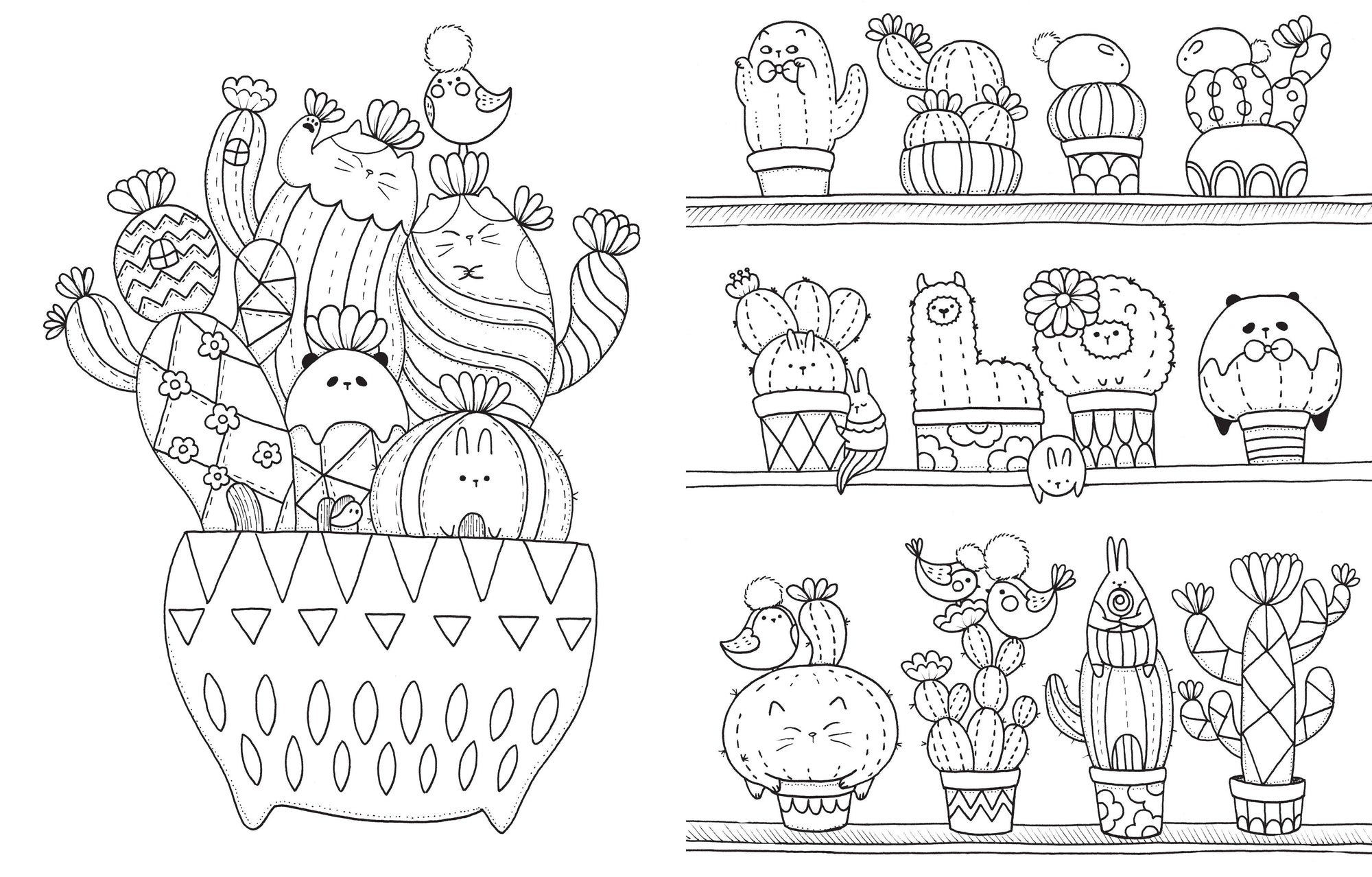 A Million Cute Animals Coloring Book