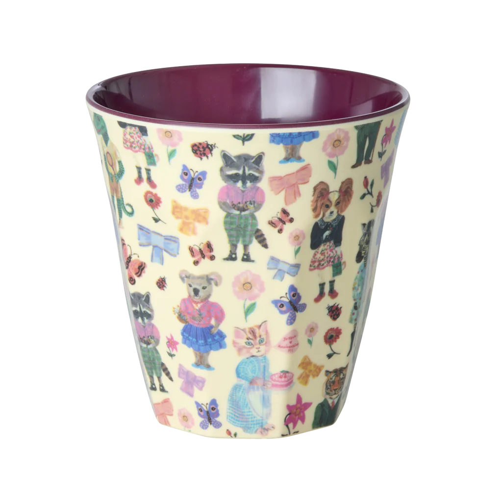Melamine Medium Cup - Bordeaux - Nathalie Lété Print