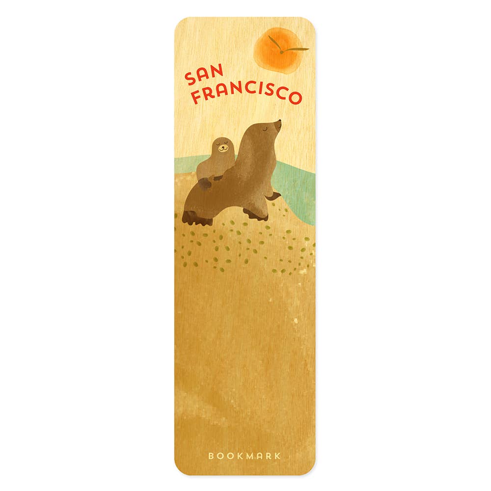 San Francisco Sea Lions Wood Bookmark