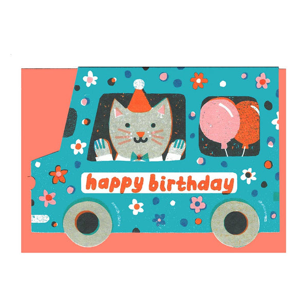 Birthday Van Die Cut Card -birthday