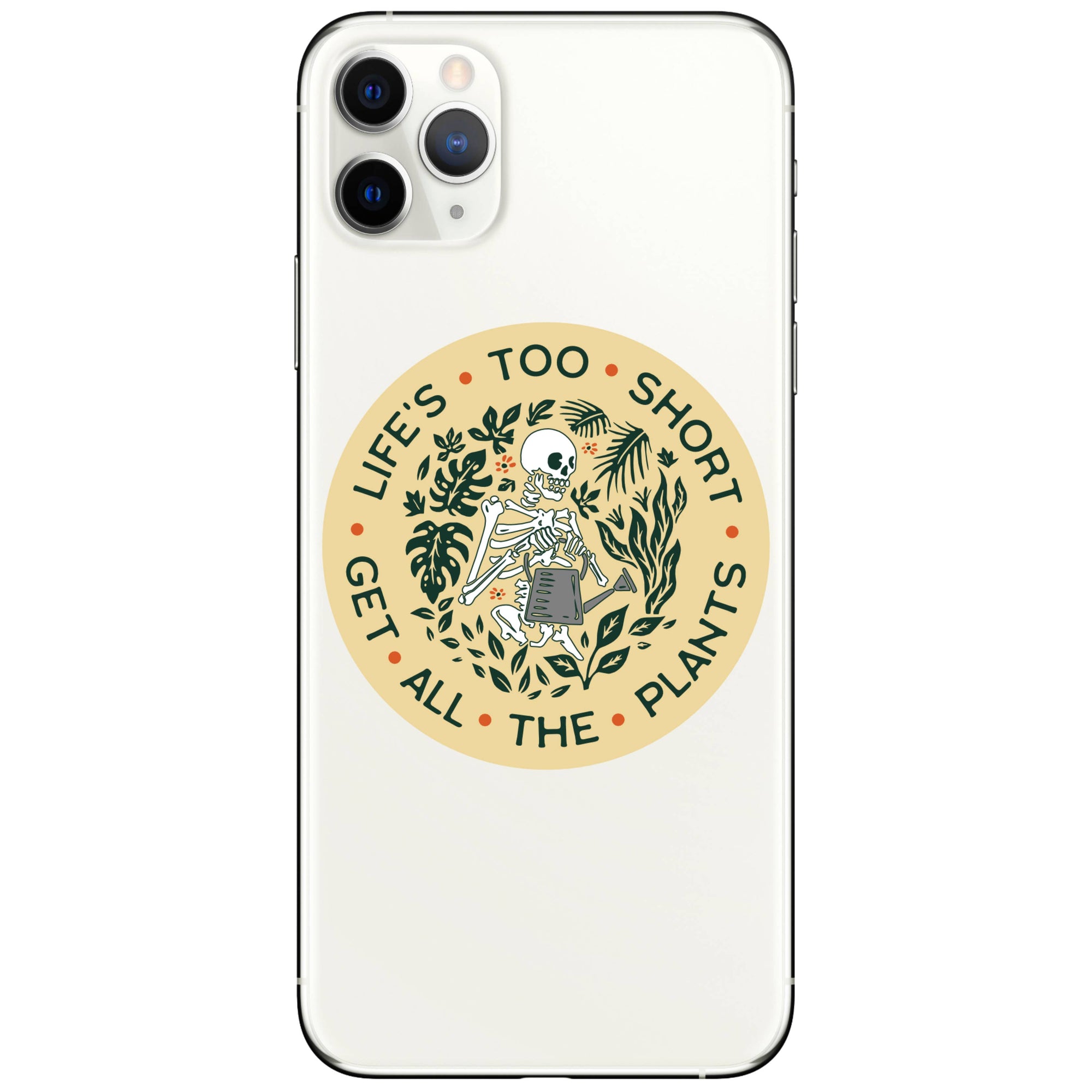 Cute Funny Plant Life Skeleton High Quality Vinyl Sticker