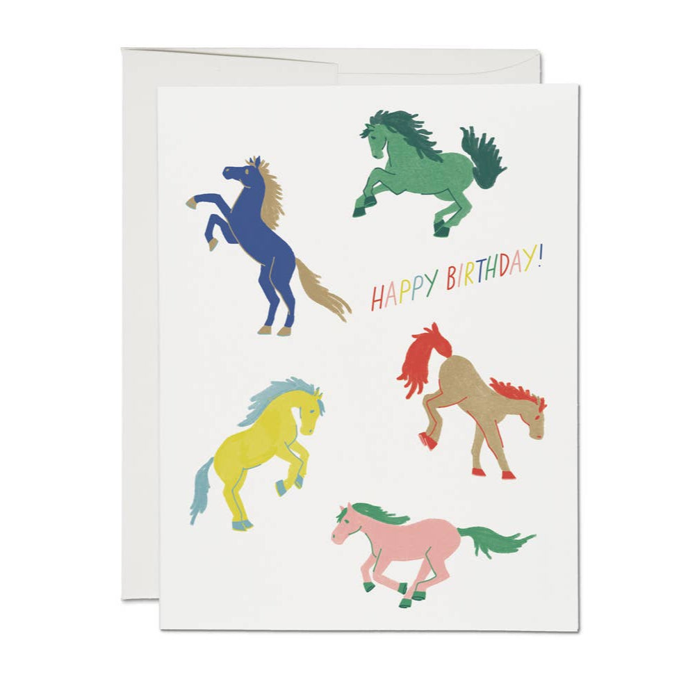 Wild Horses birthday card