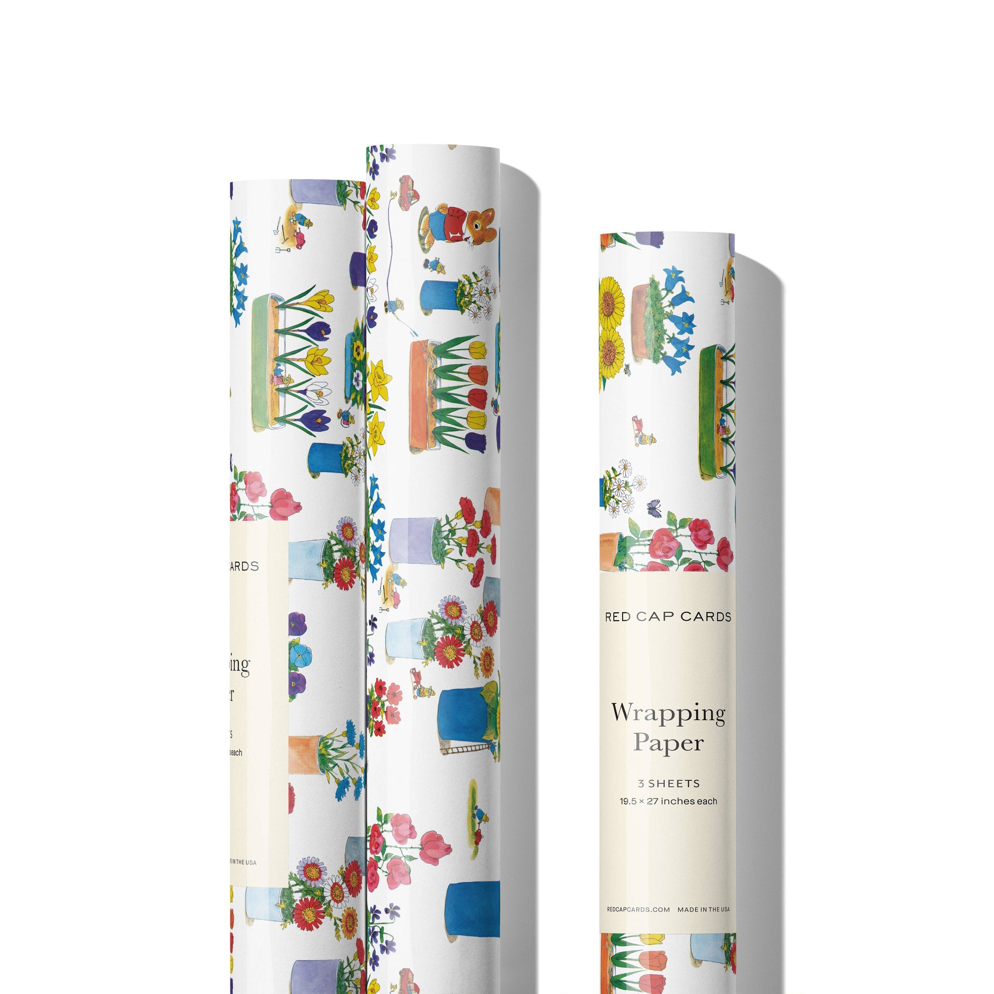 Busytown Flowers wrapping paper (roll or sheet)