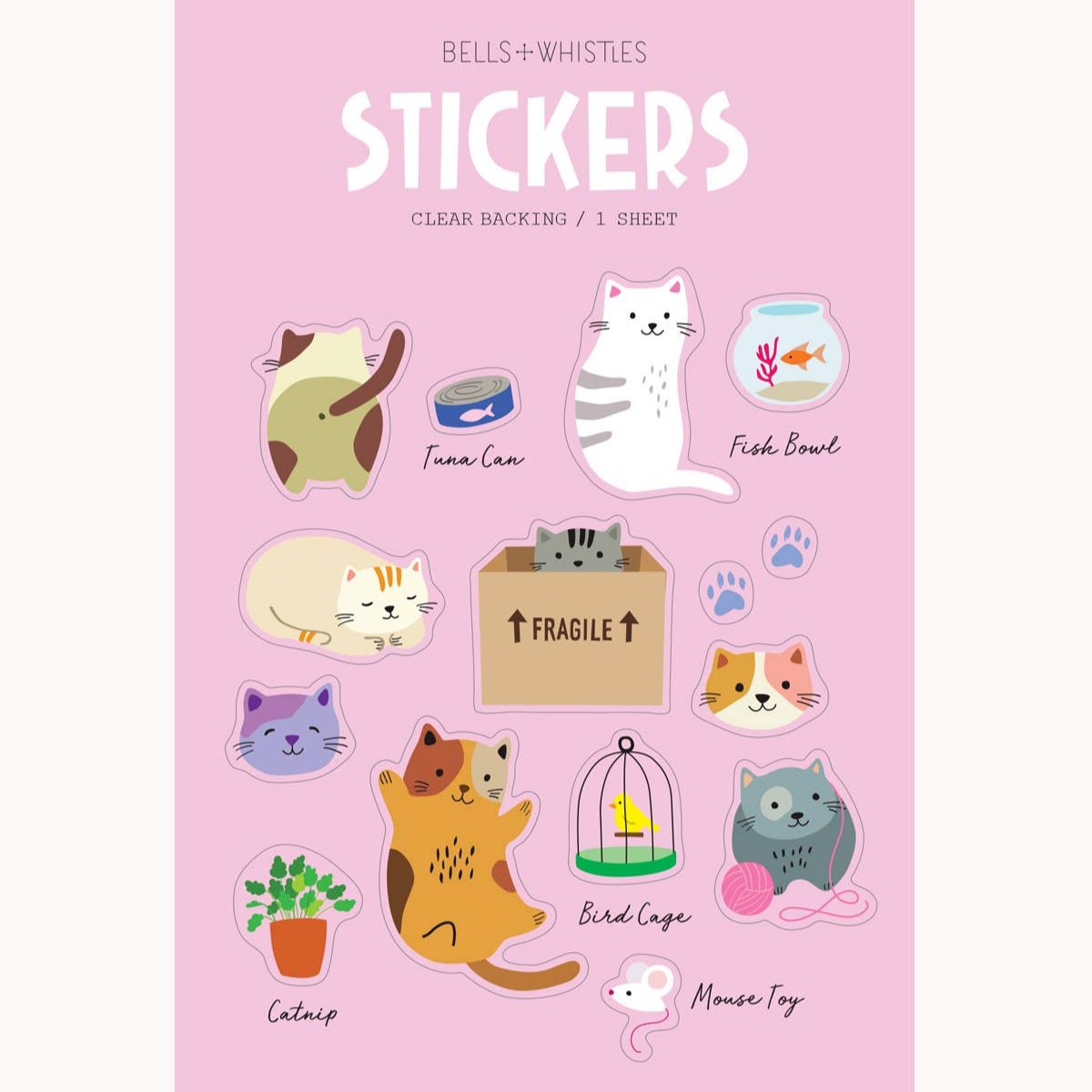 Cats Clear Stickers