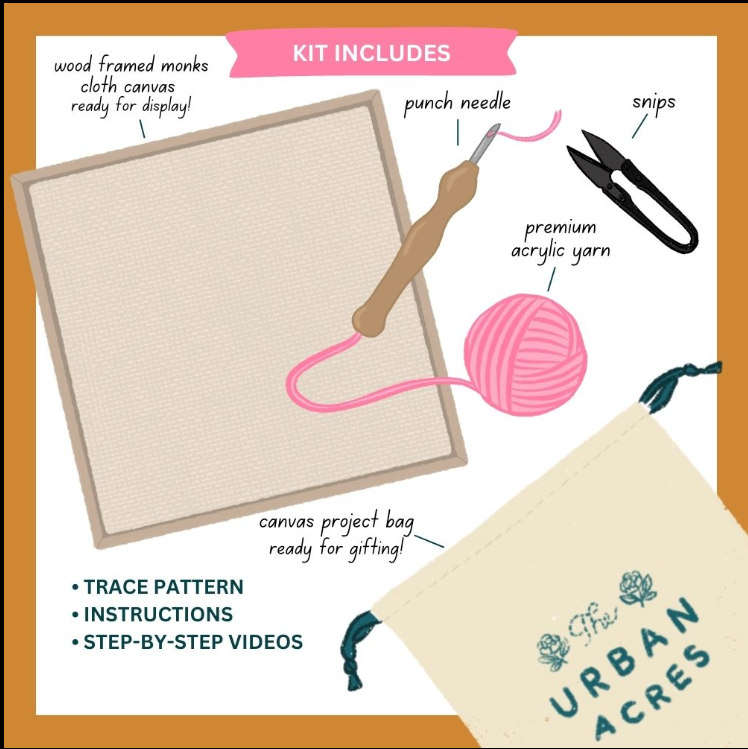 Little House by Alexia Marcelle Abegg-Punch Needle Frame Kit