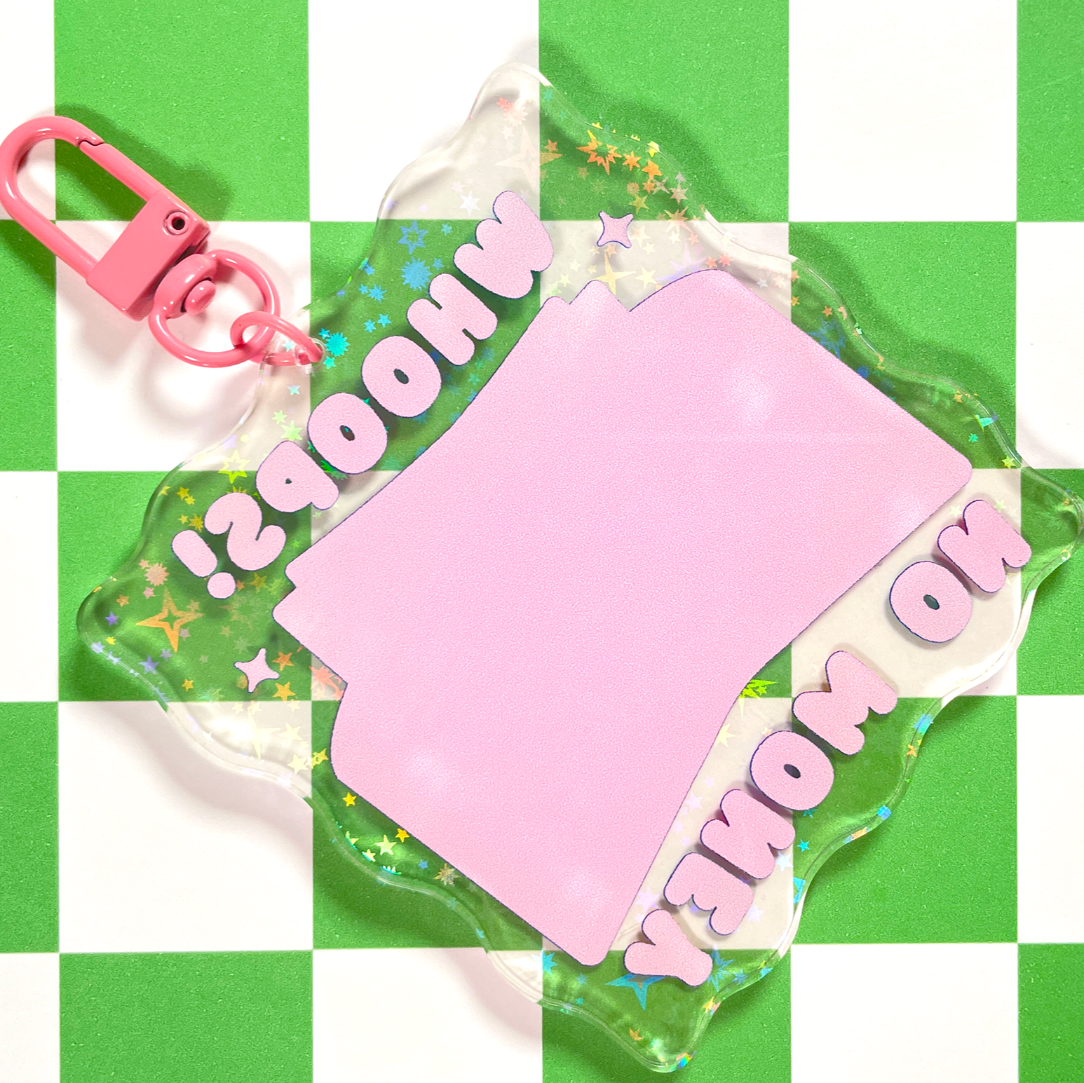 Whoops! No Money Acrylic Keychain | Holographic Keychain