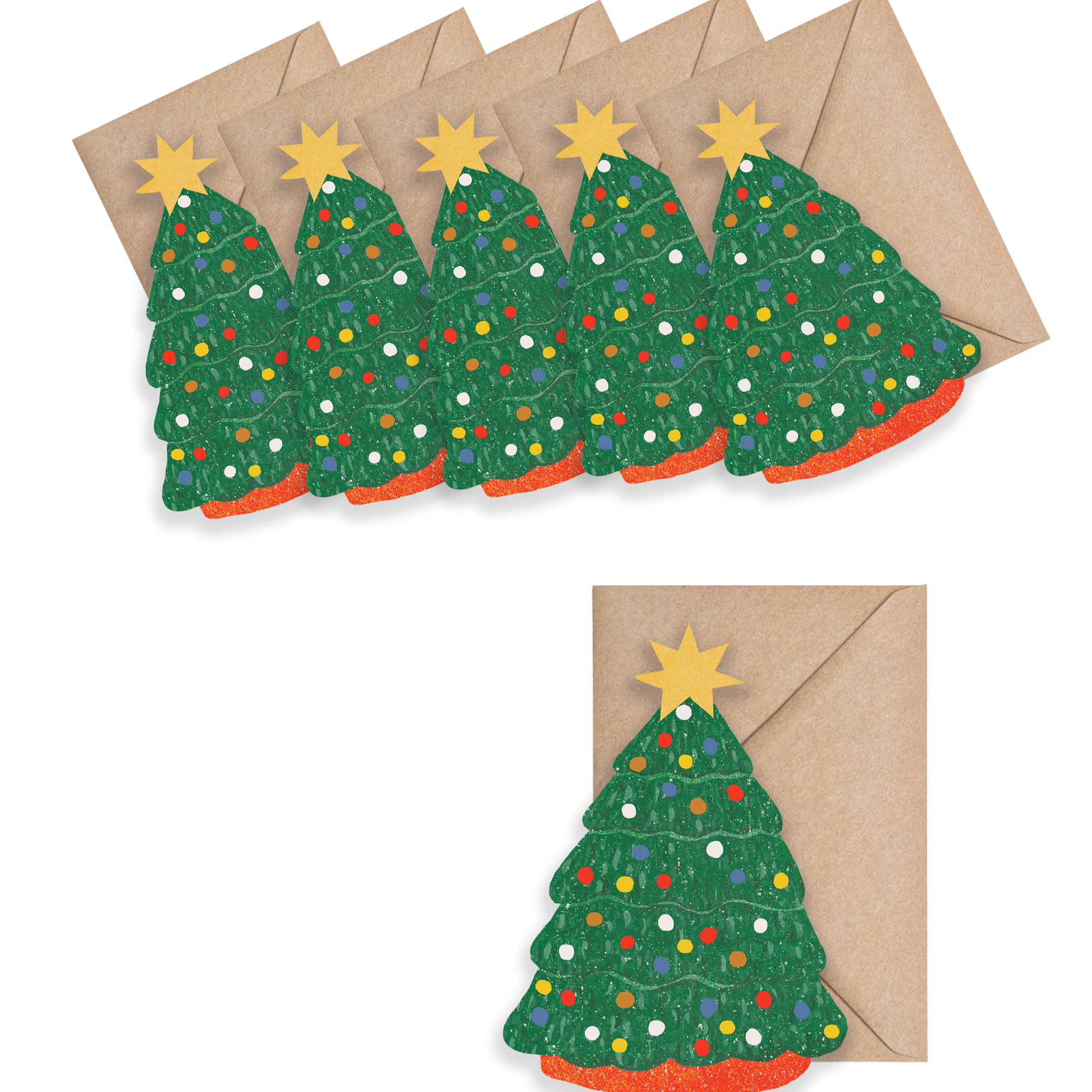 Christmas Tree Mini Cards - box of 6