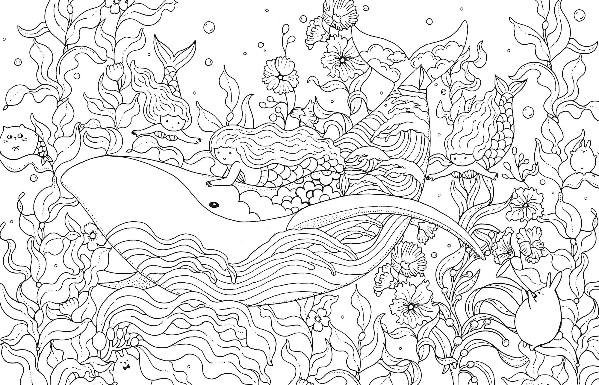 A Million Mermaids Coloring Book