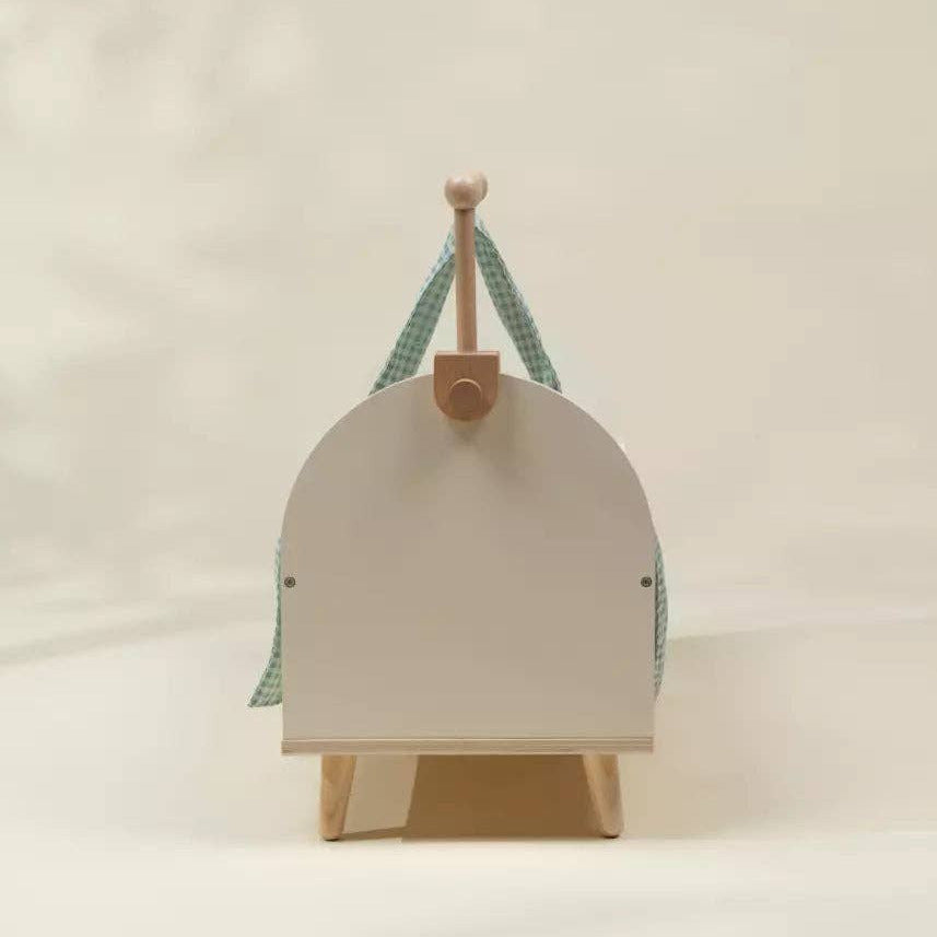 Wooden Dolls’ Crib & Accessories